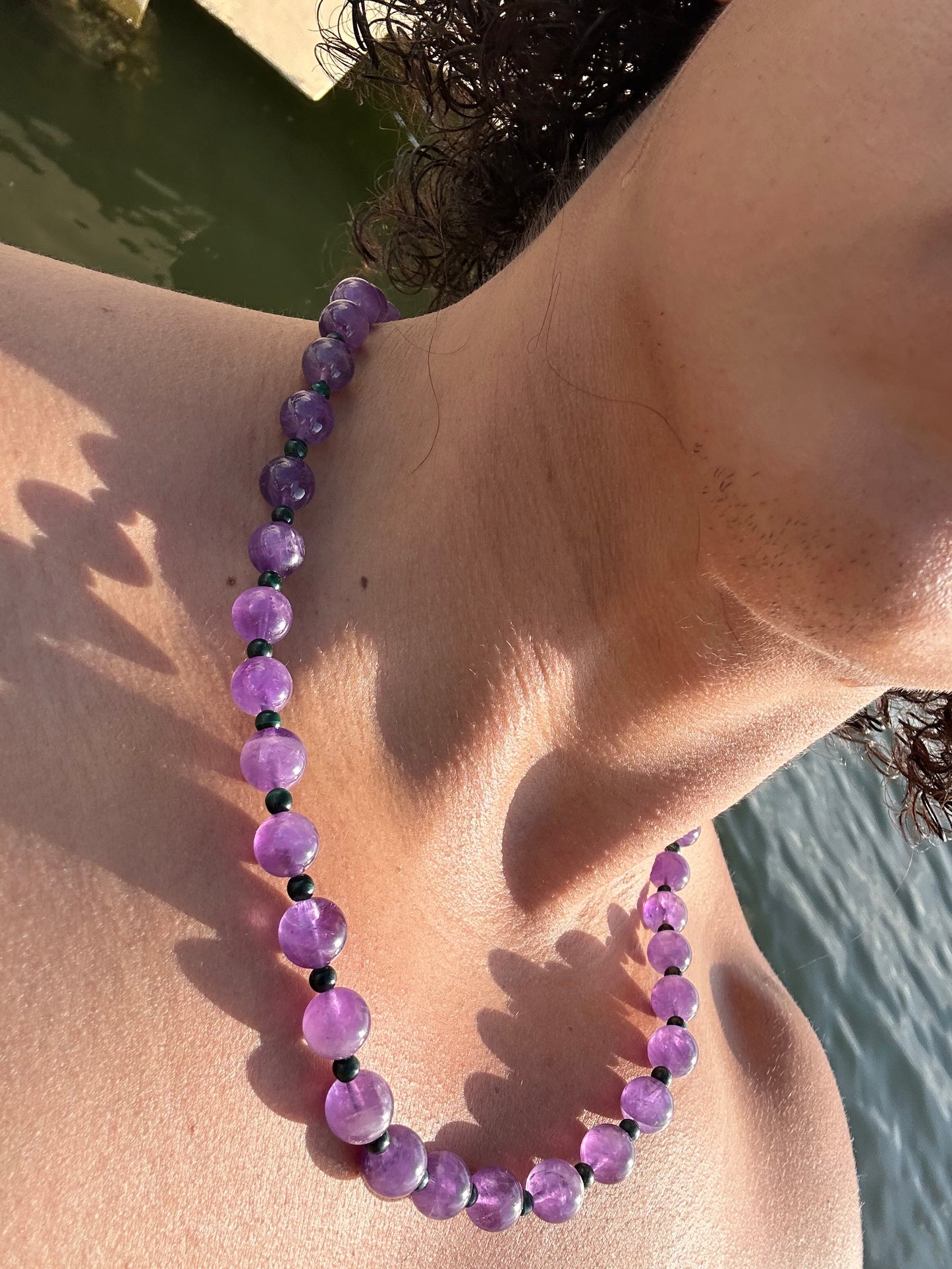 Luxury Amethyst-Malachite Pure Gemstone Chain - World's Best Quality & Made To Last