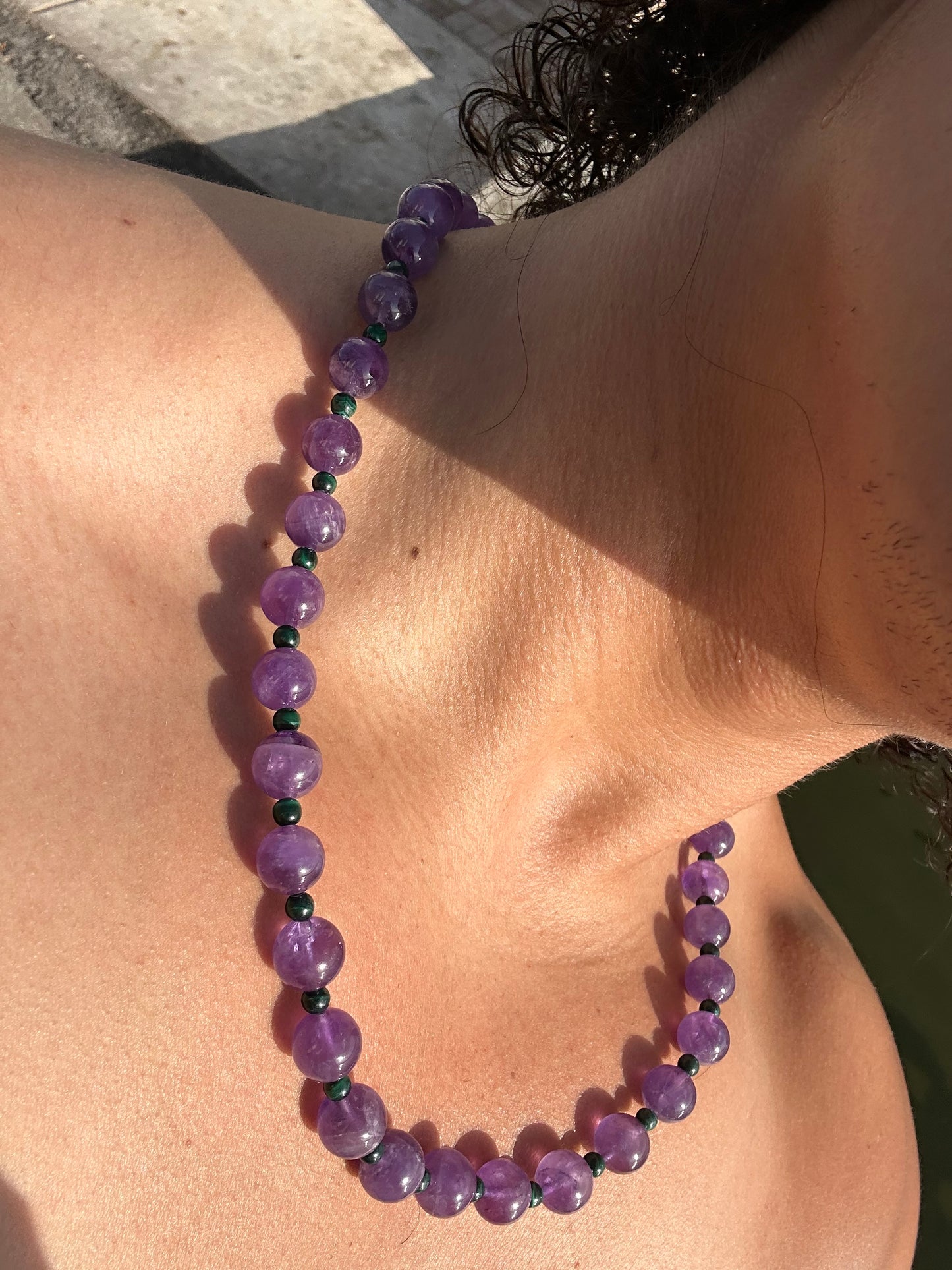 Luxury Amethyst-Malachite Pure Gemstone Chain - World's Best Quality & Made To Last