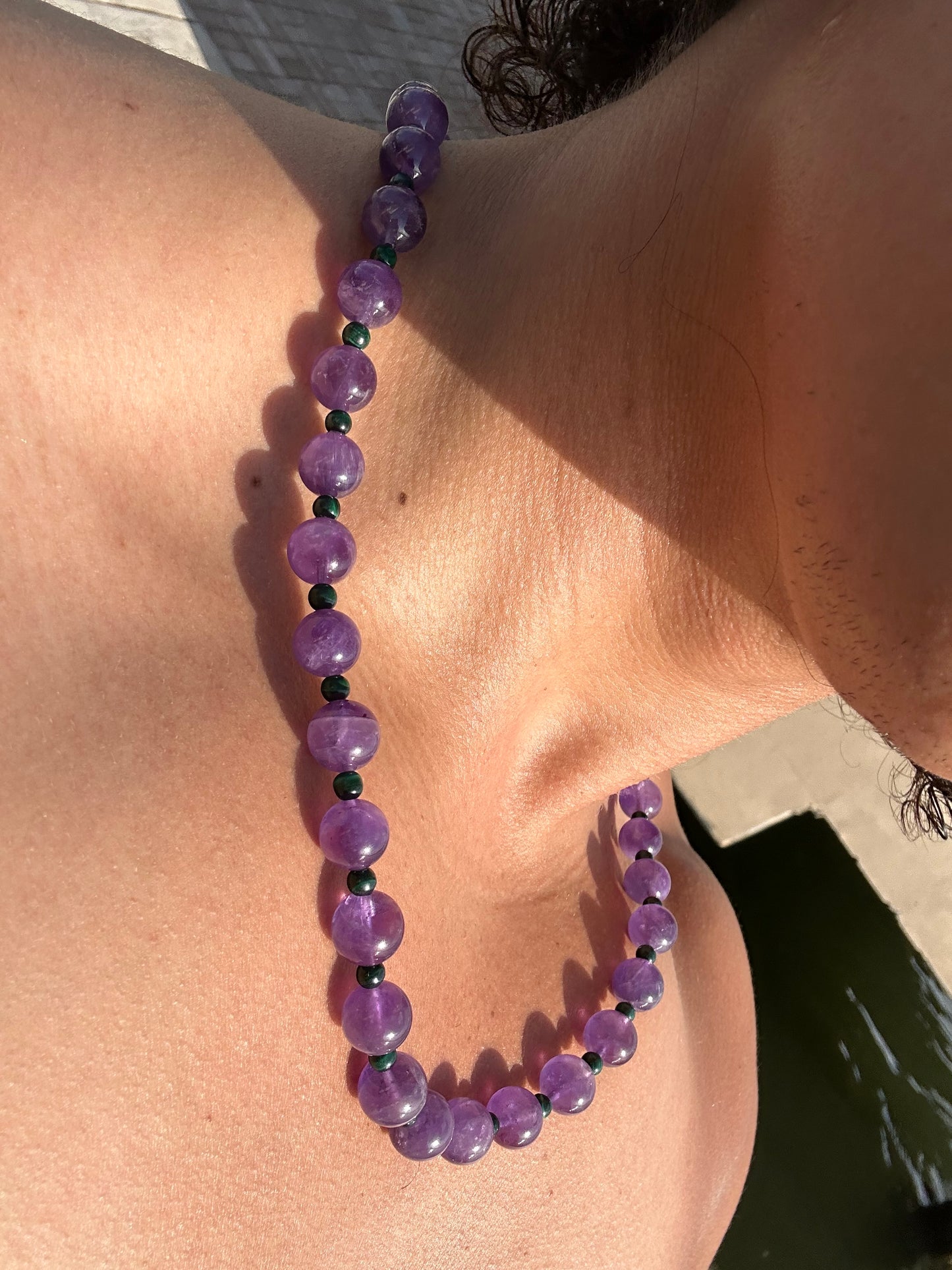 Luxury Amethyst-Malachite Pure Gemstone Chain - World's Best Quality & Made To Last
