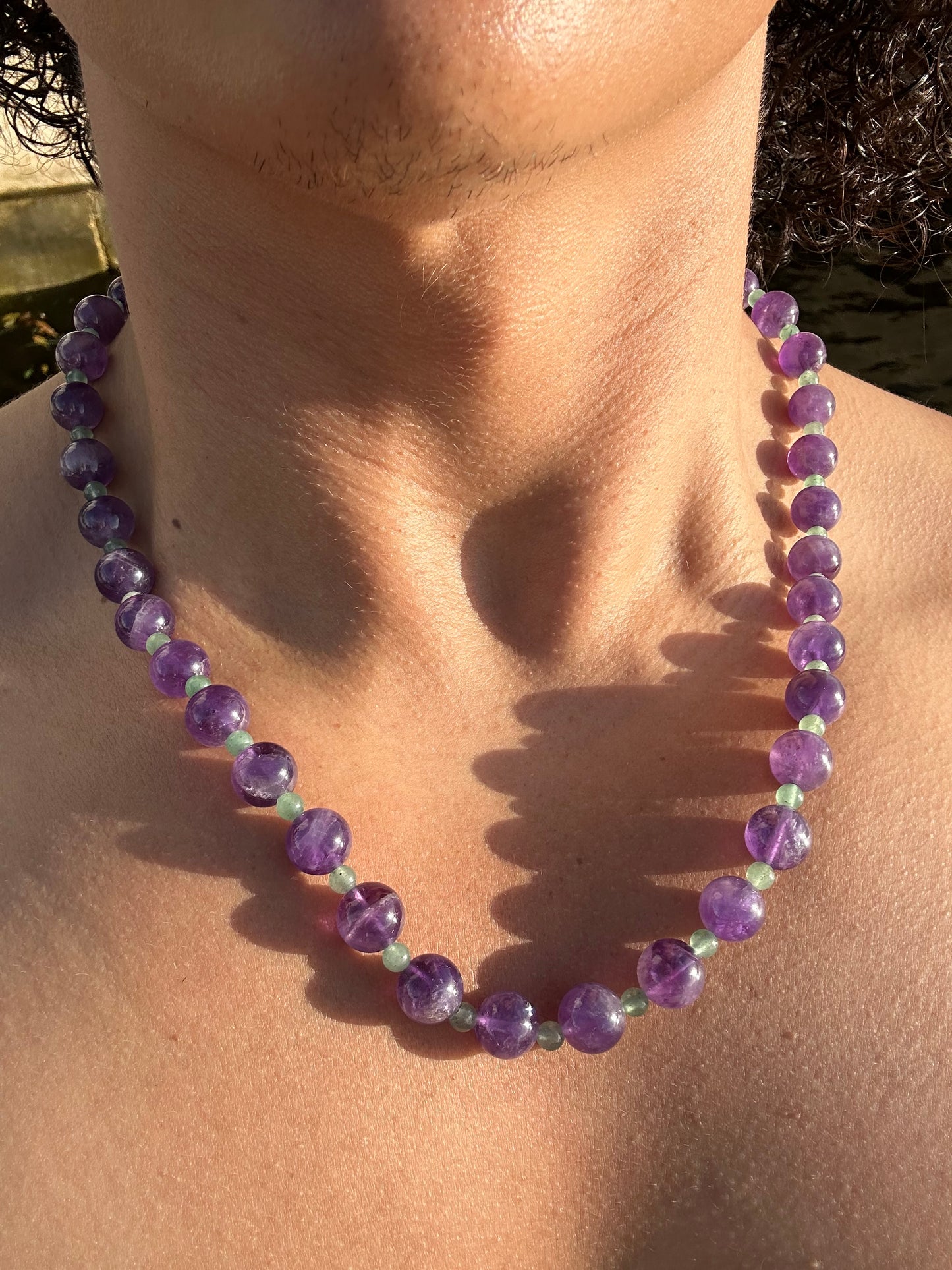 Luxury Amethyst-Green Aventurine Pure Gemstone Chain - World's Best Quality & Made To Last