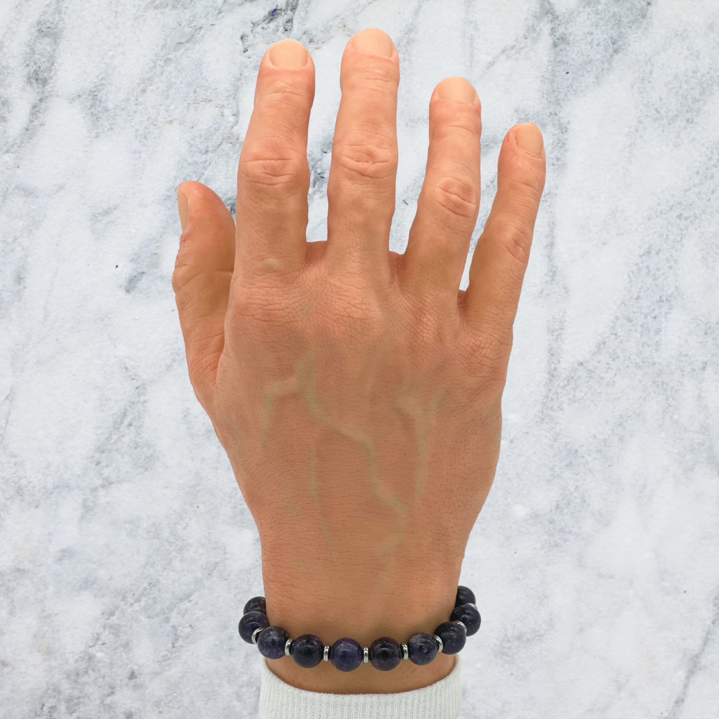 Madagascar Lepidolite Bracelet Between Steel
