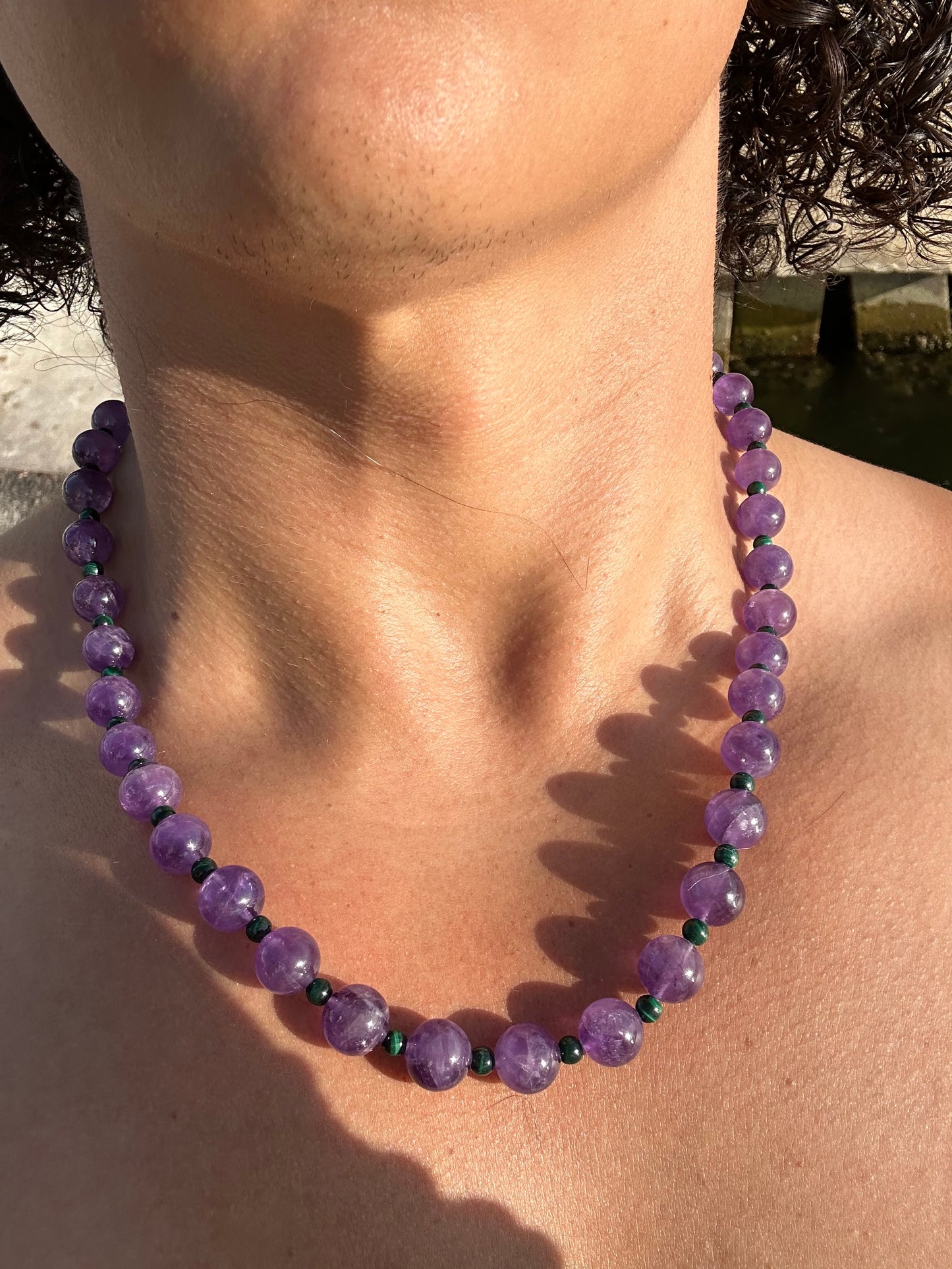 Luxury Amethyst-Malachite Pure Gemstone Chain - World's Best Quality & Made To Last