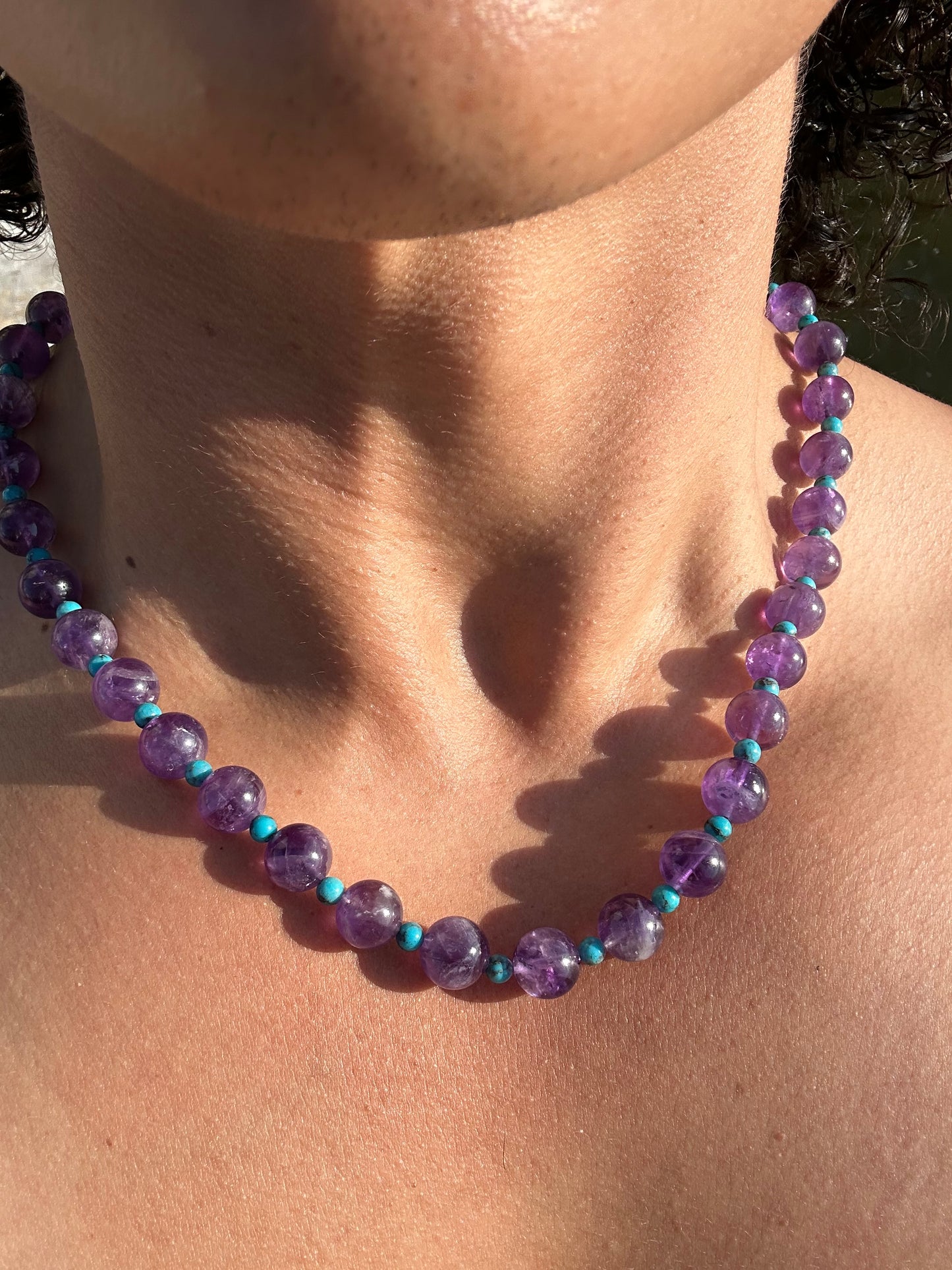 Luxury Amethyst-Turquoise Pure Gemstone Chain - World's Best Quality & Made To Last