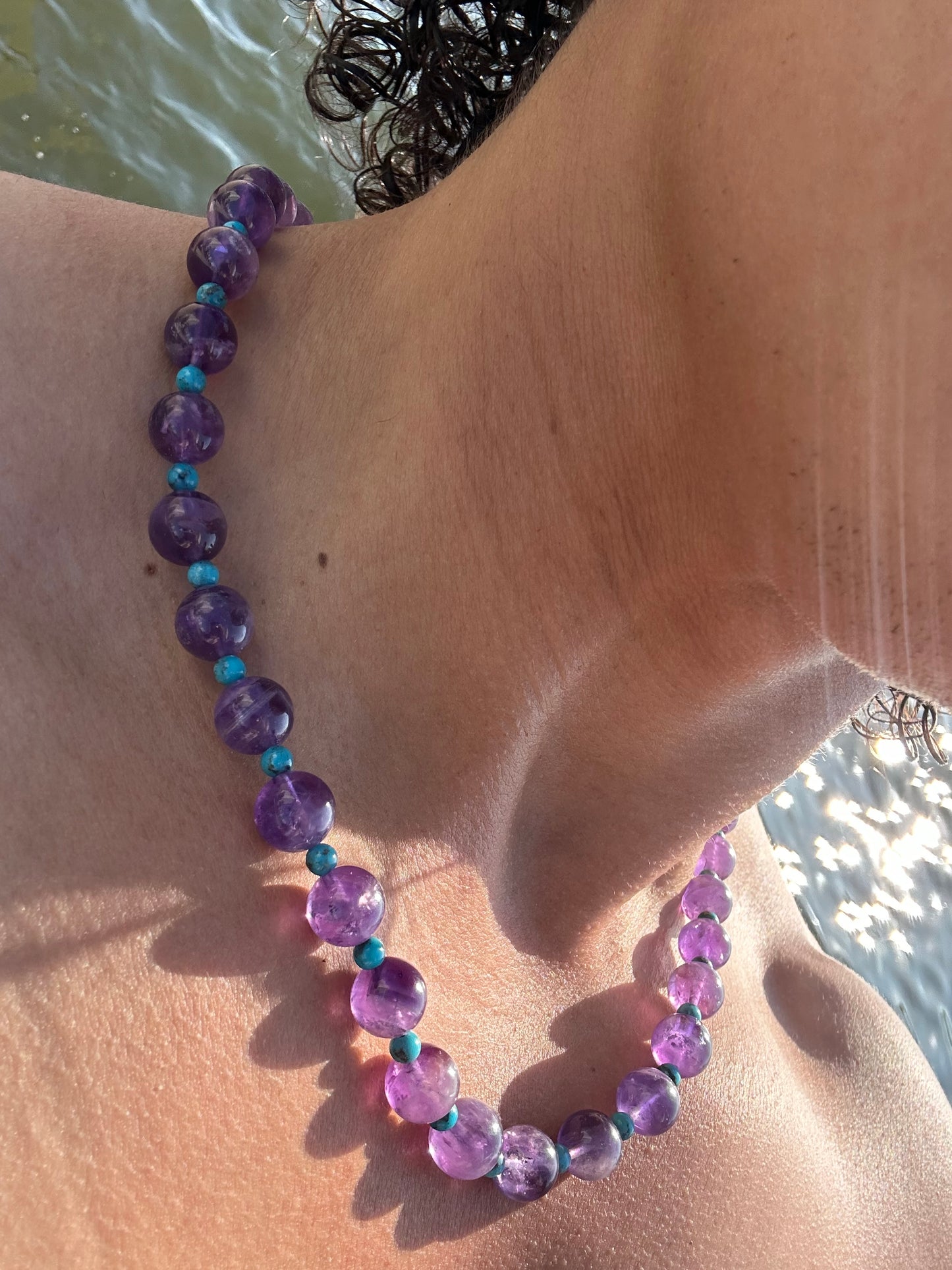 Luxury Amethyst-Turquoise Pure Gemstone Chain - World's Best Quality & Made To Last