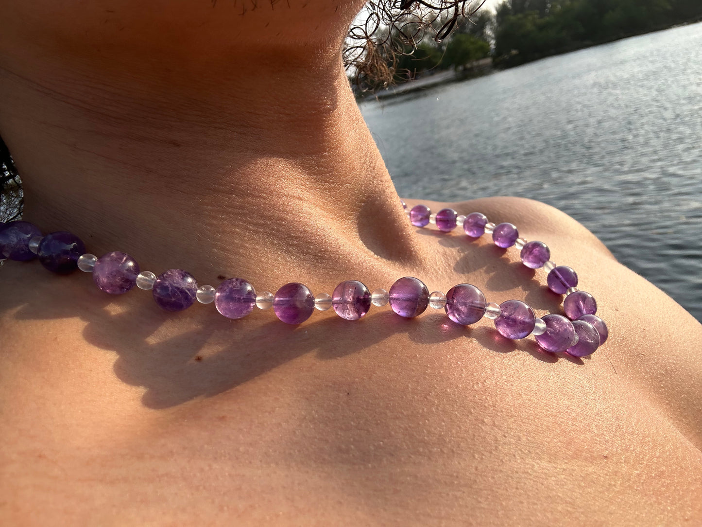 Luxury Amethyst-Moonstone Pure Gemstone Chain - World's Best Quality & Made To Last