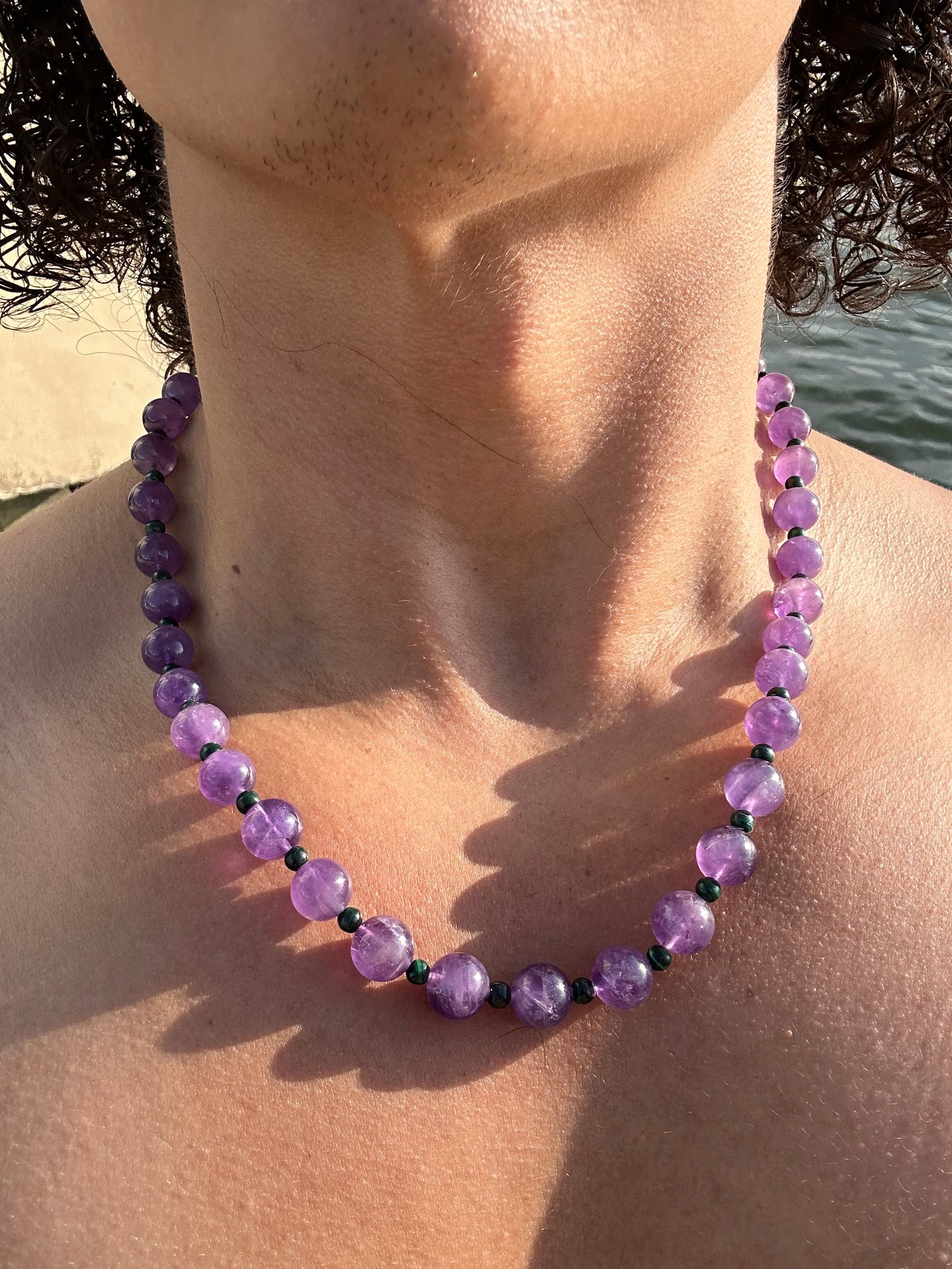 Luxury Amethyst-Malachite Pure Gemstone Chain - World's Best Quality & Made To Last