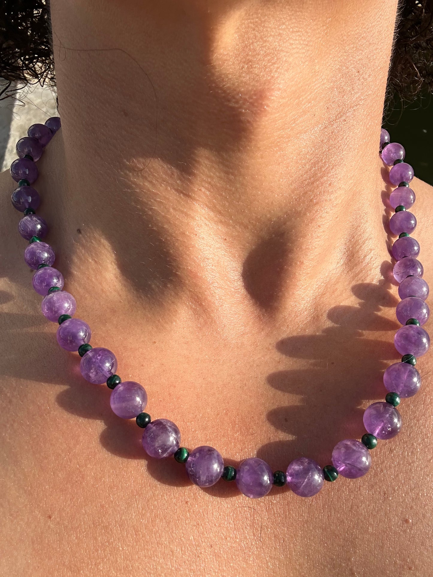 Luxury Amethyst-Malachite Pure Gemstone Chain - World's Best Quality & Made To Last