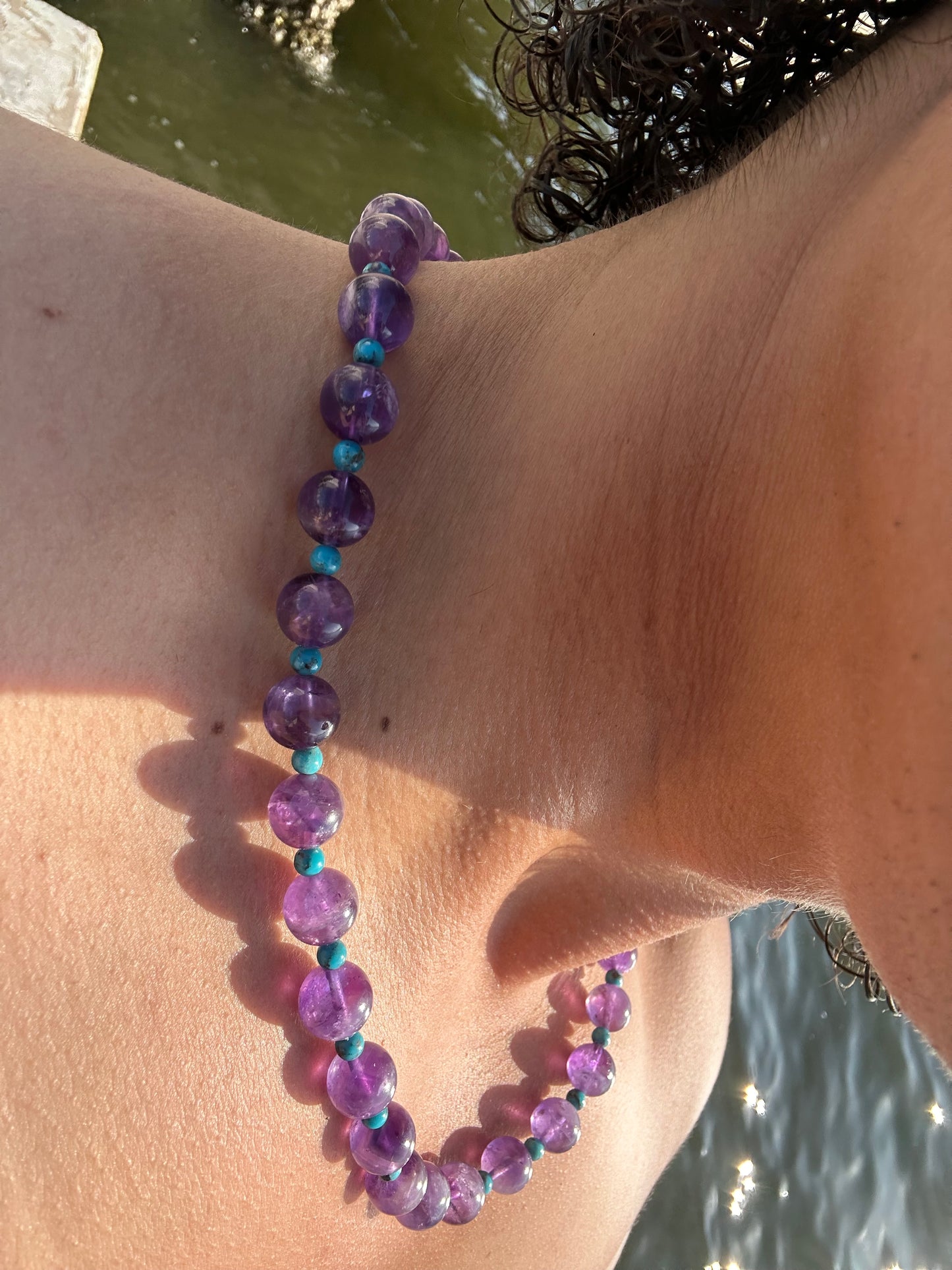 Luxury Amethyst-Turquoise Pure Gemstone Chain - World's Best Quality & Made To Last