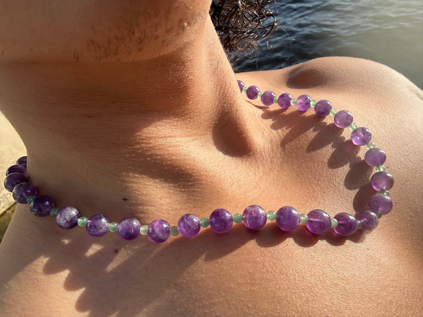 Luxury Amethyst-Green Aventurine Pure Gemstone Chain - World's Best Quality & Made To Last