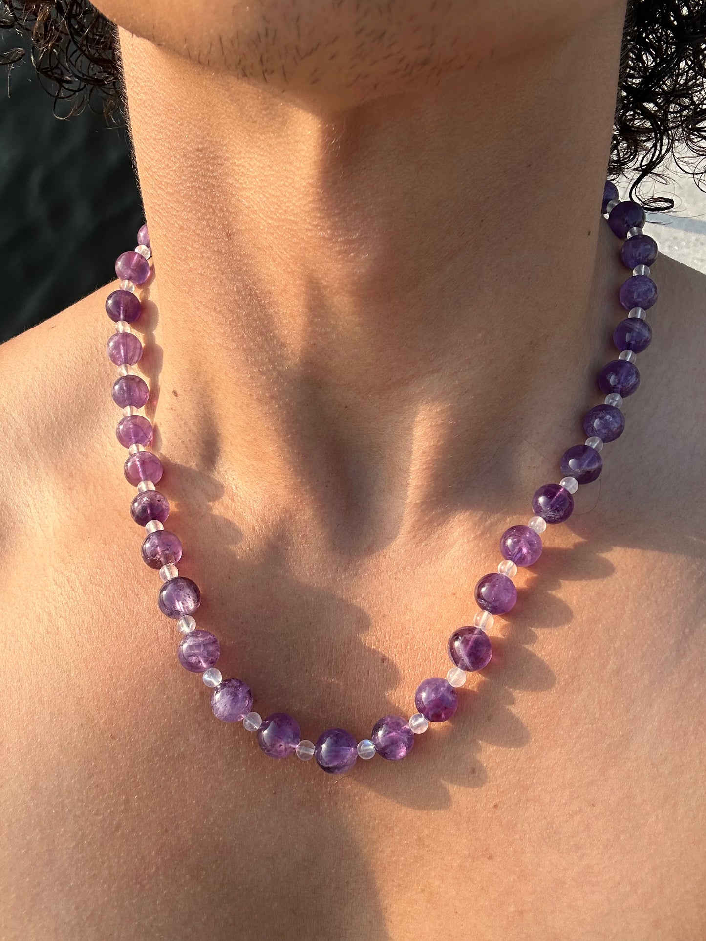 Luxury Amethyst-Moonstone Pure Gemstone Chain - World's Best Quality & Made To Last