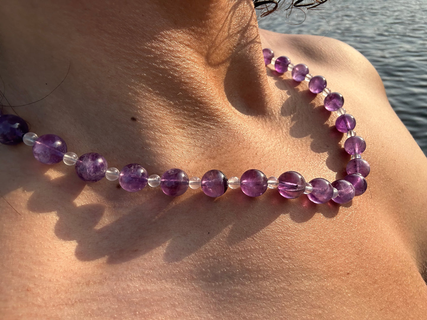 Luxury Amethyst-Moonstone Pure Gemstone Chain - World's Best Quality & Made To Last