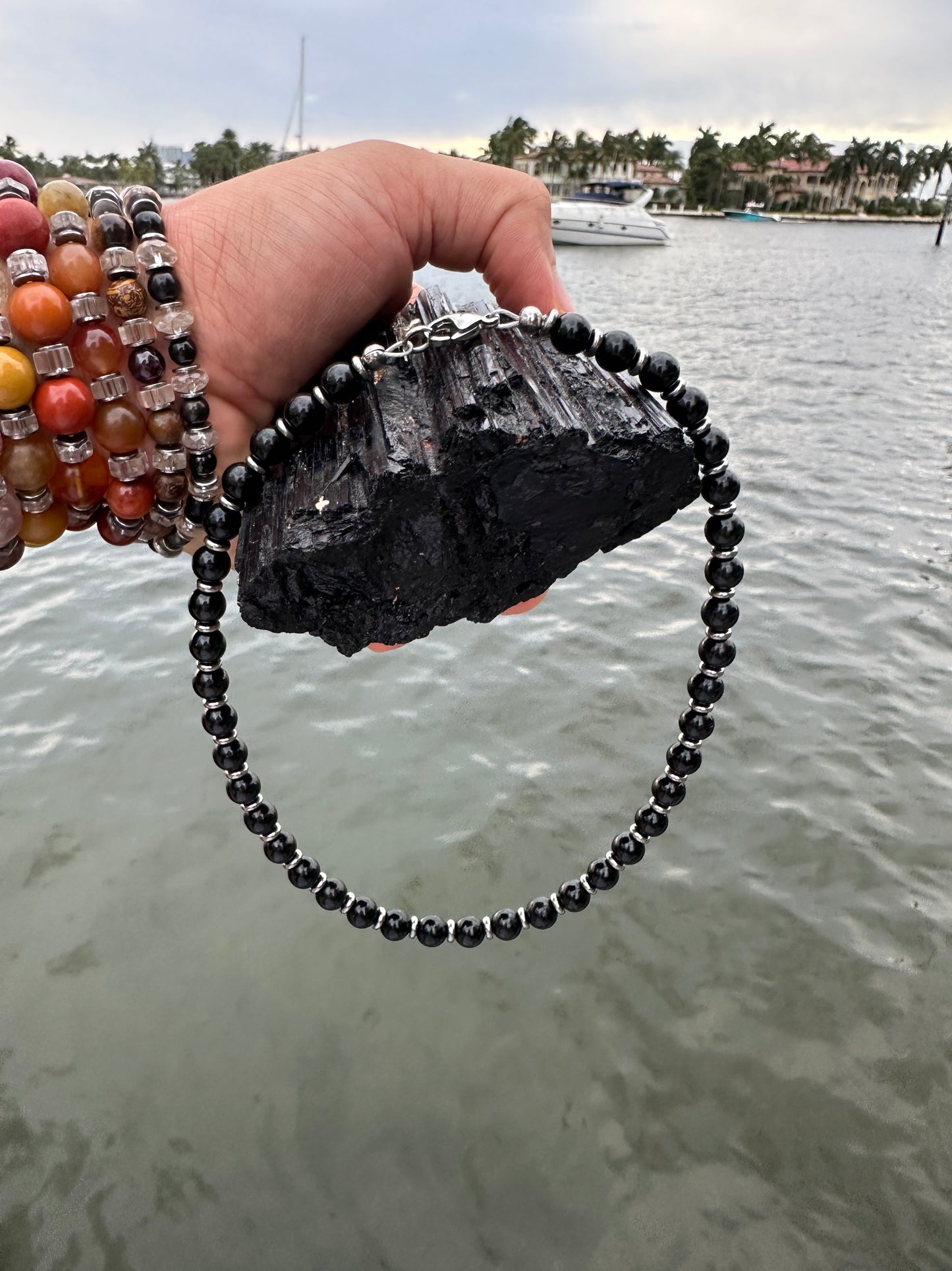 Black Tourmaline Protection Necklace - World's Best Quality & Made To Last (8MM)
