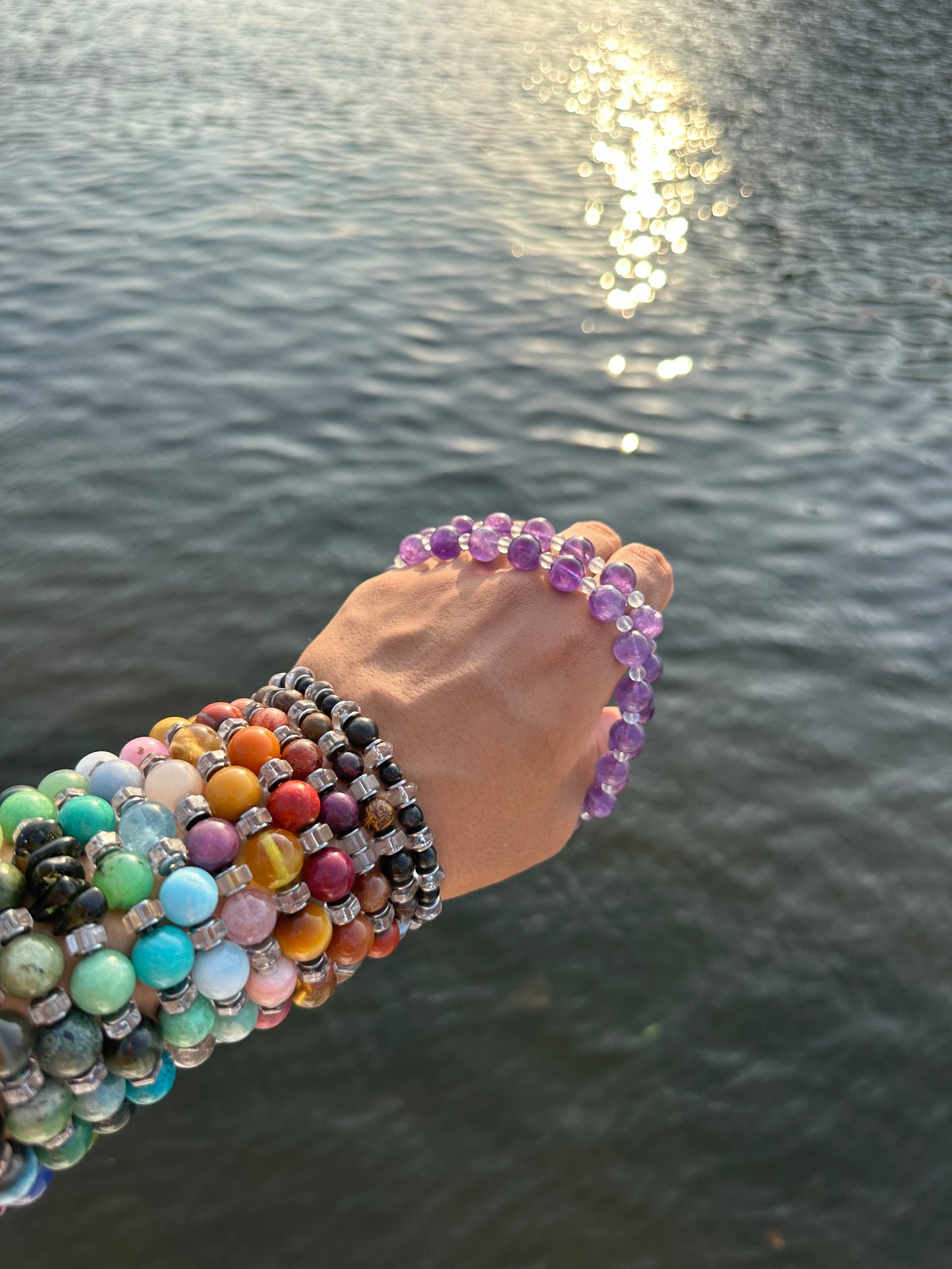 Luxury Amethyst-Moonstone Pure Gemstone Chain - World's Best Quality & Made To Last