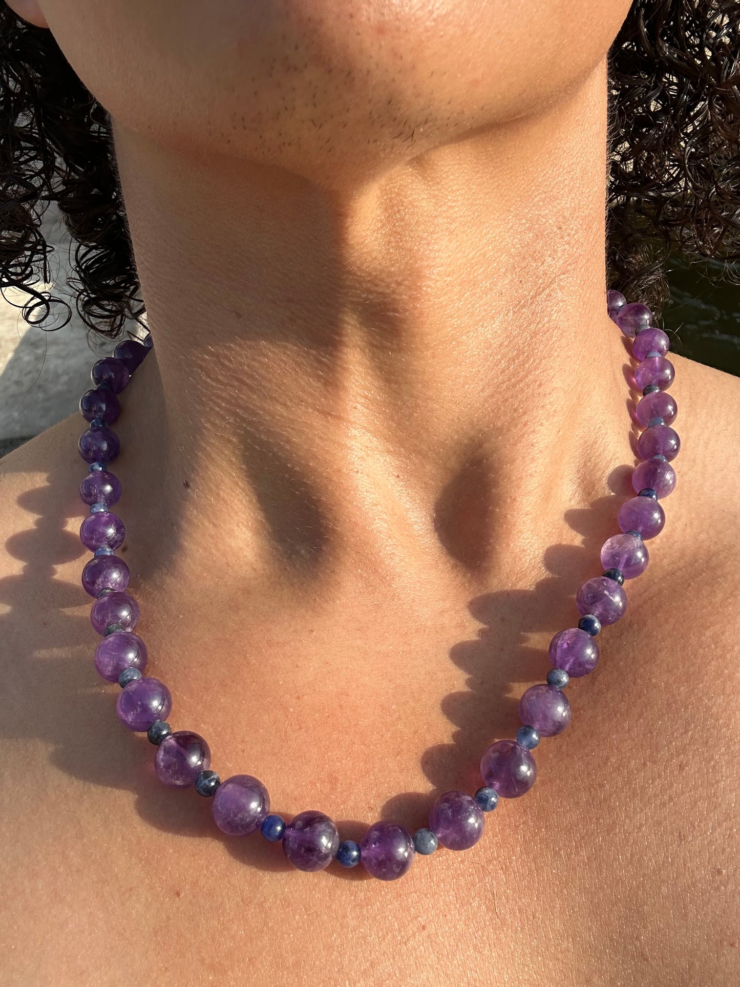 Luxury Amethyst-Sodalite Pure Gemstone Chain - World's Best Quality & Made To Last