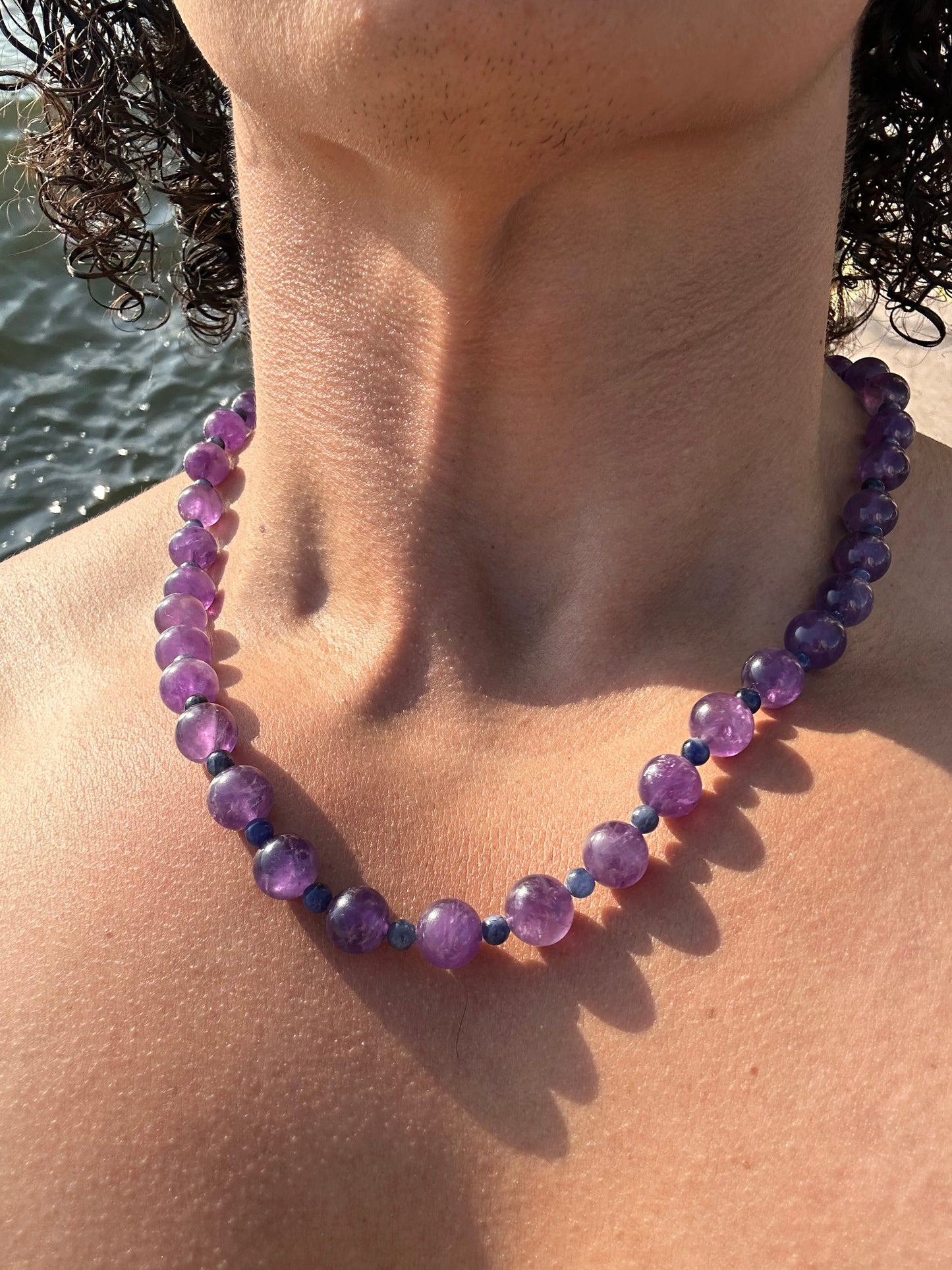 Luxury Amethyst-Sodalite Pure Gemstone Chain - World's Best Quality & Made To Last