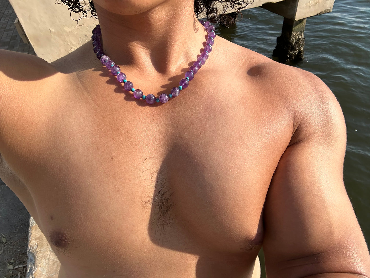 Luxury Amethyst-Turquoise Pure Gemstone Chain - World's Best Quality & Made To Last