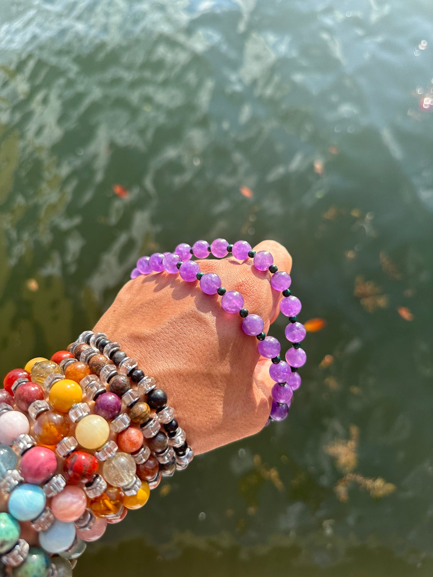 Luxury Amethyst-Malachite Pure Gemstone Chain - World's Best Quality & Made To Last