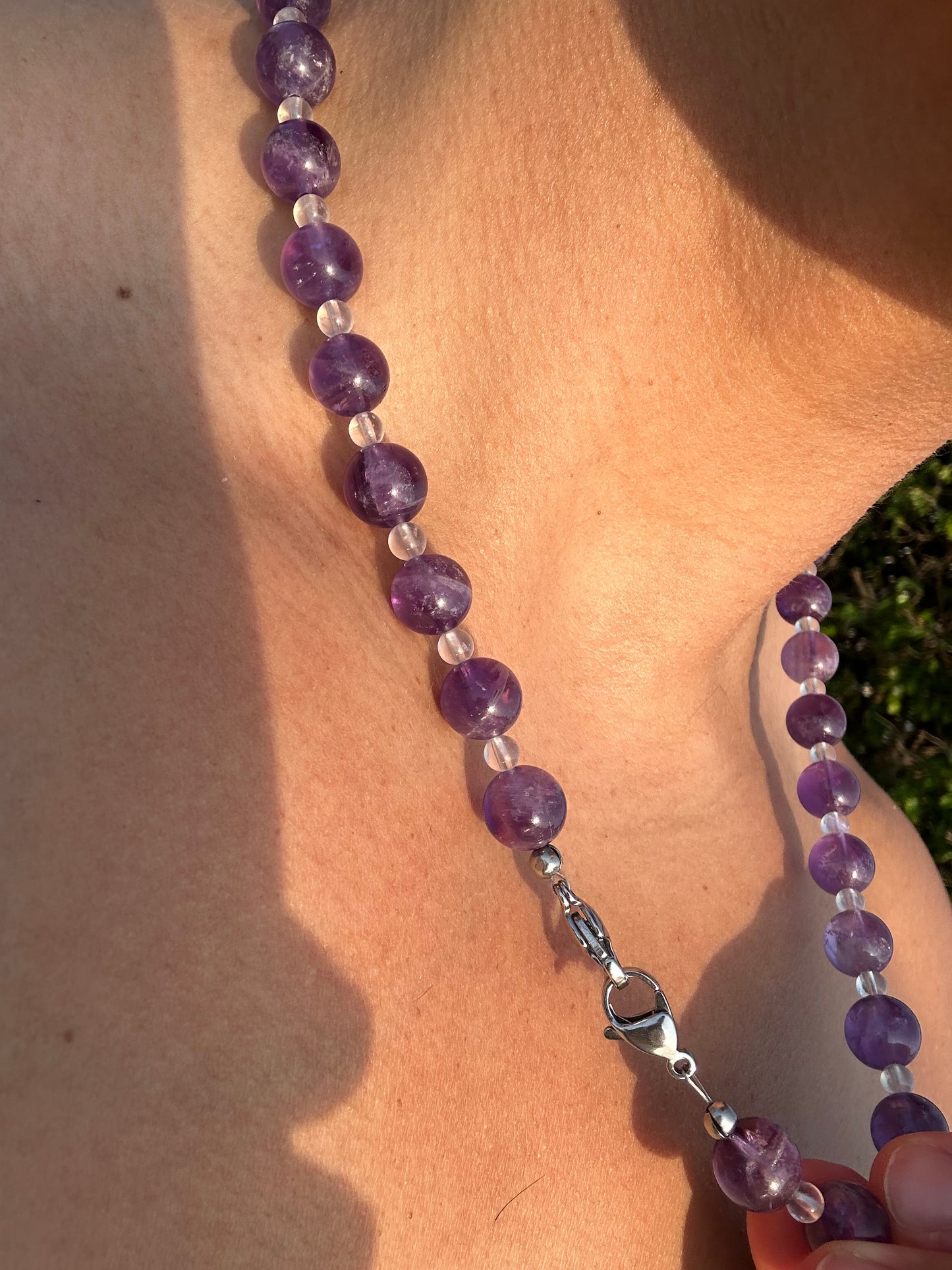 Luxury Amethyst-Moonstone Pure Gemstone Chain - World's Best Quality & Made To Last