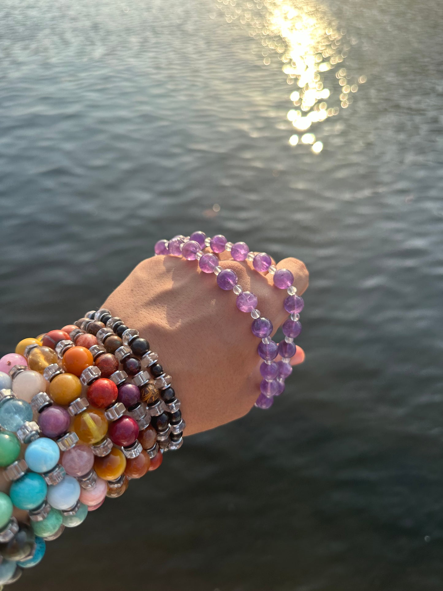 Luxury Amethyst-Moonstone Pure Gemstone Chain - World's Best Quality & Made To Last