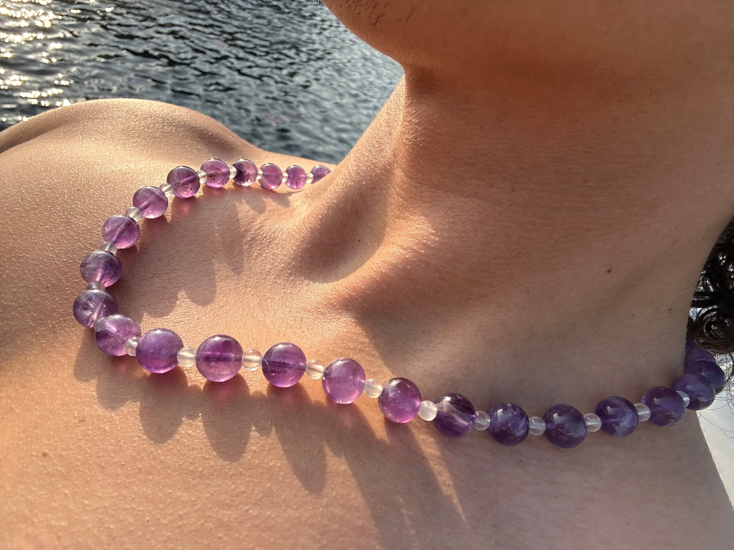 Luxury Amethyst-Moonstone Pure Gemstone Chain - World's Best Quality & Made To Last