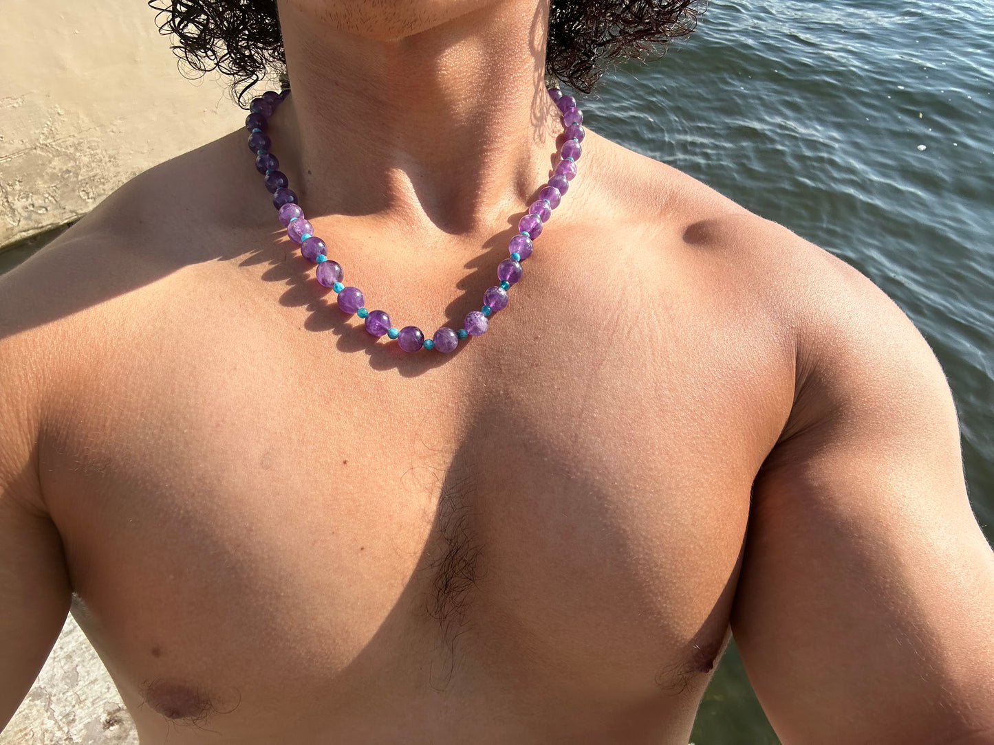 Luxury Amethyst-Blue Apatite Pure Gemstone Chain - World's Best Quality & Made To Last
