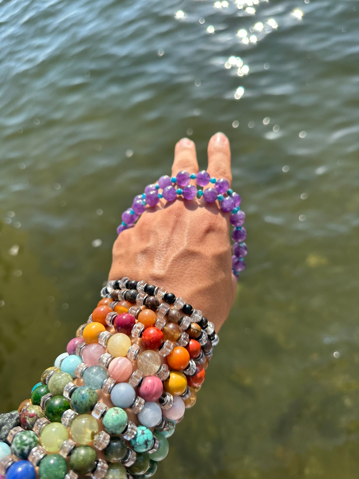 Luxury Amethyst-Blue Apatite Pure Gemstone Chain - World's Best Quality & Made To Last