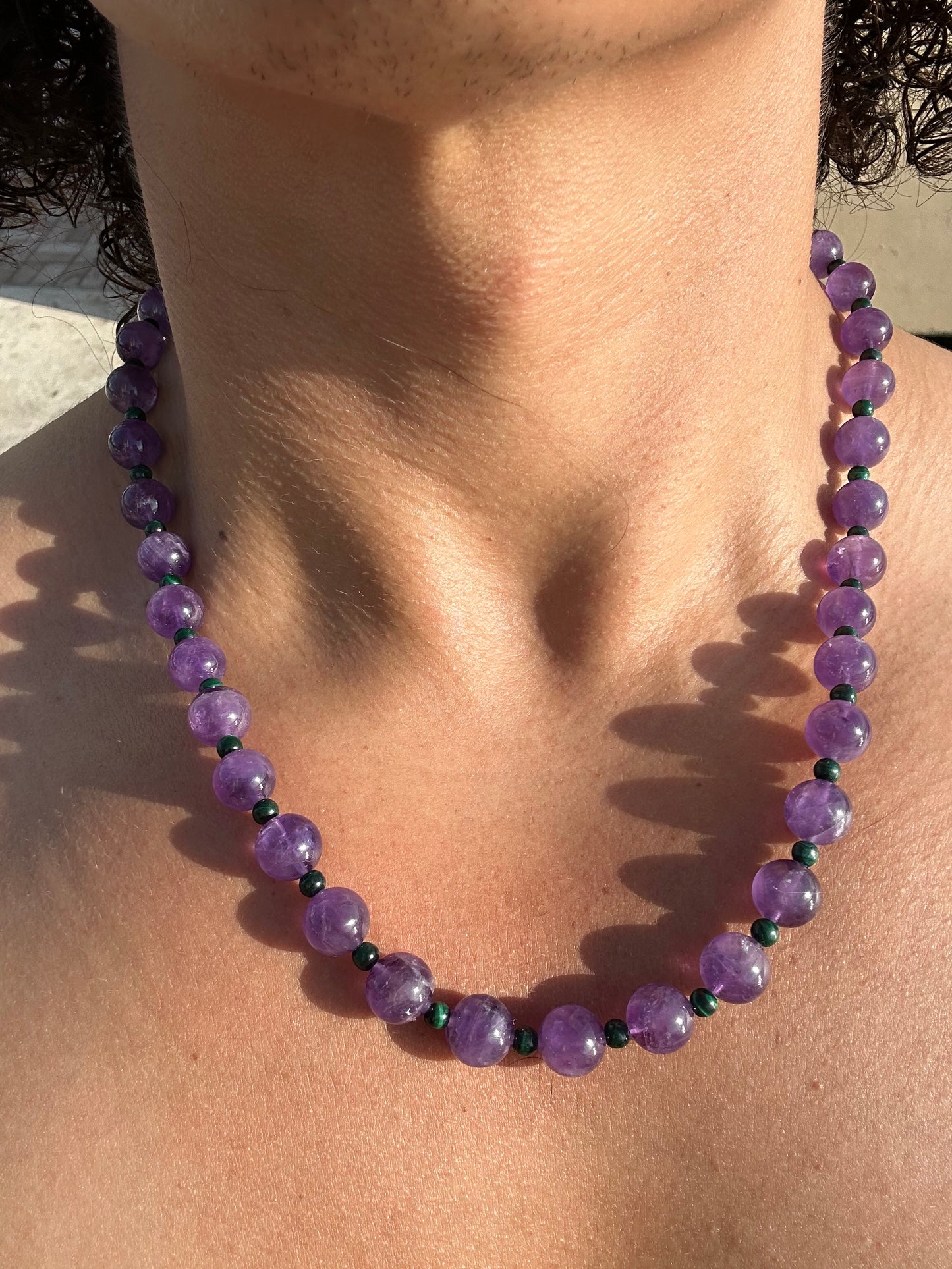 Luxury Amethyst-Malachite Pure Gemstone Chain - World's Best Quality & Made To Last