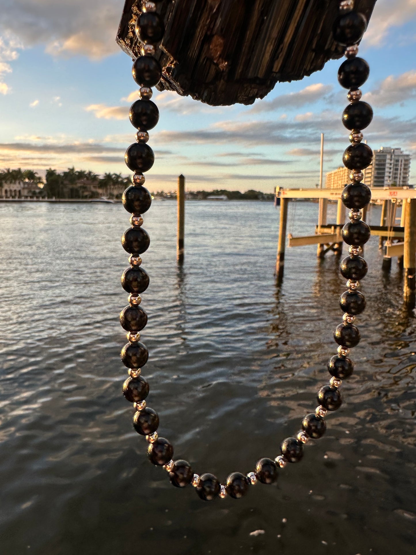 Black Tourmaline Protection Necklace - World's Best Quality & Made To Last (8MM)