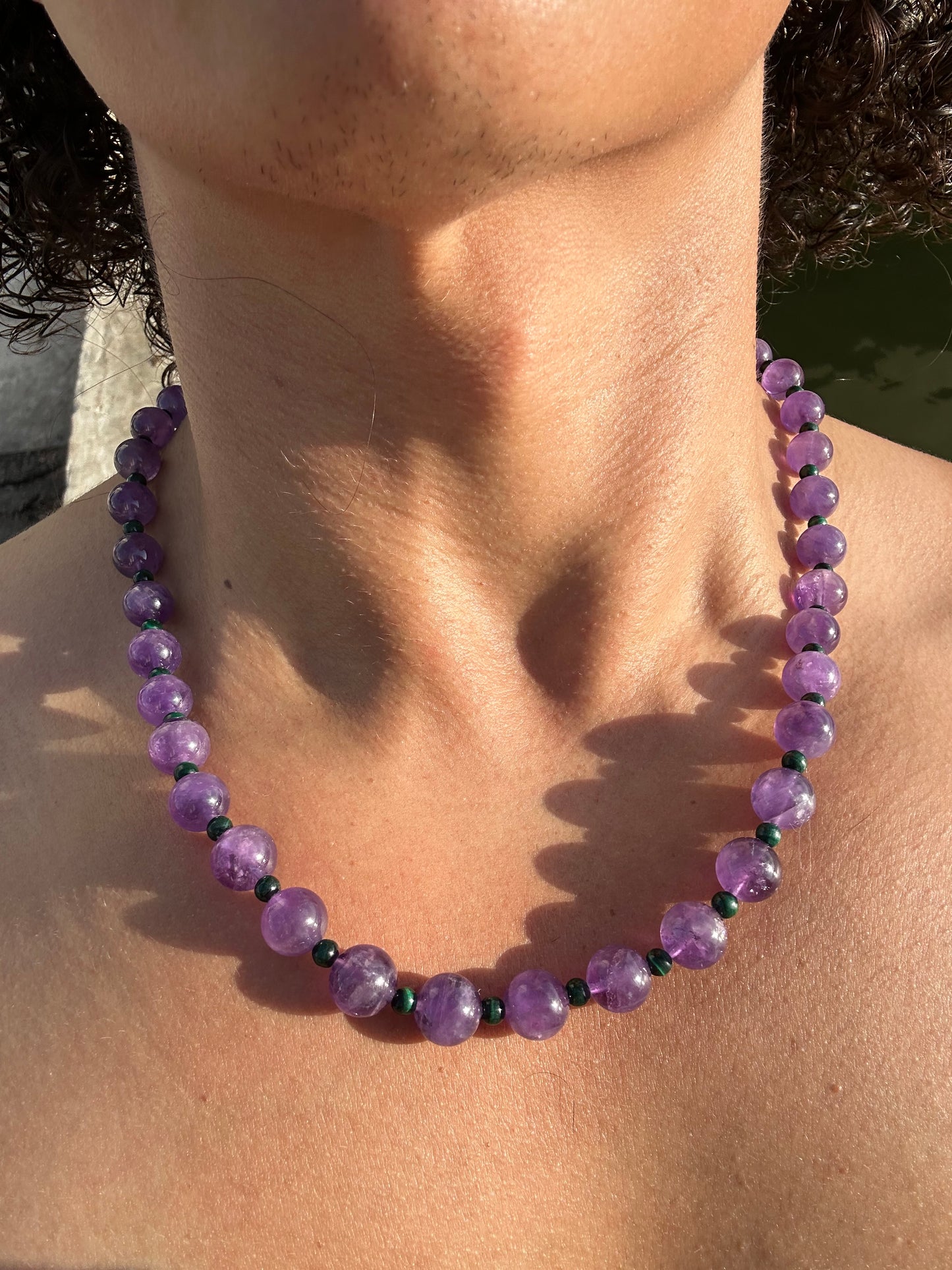 Luxury Amethyst-Malachite Pure Gemstone Chain - World's Best Quality & Made To Last