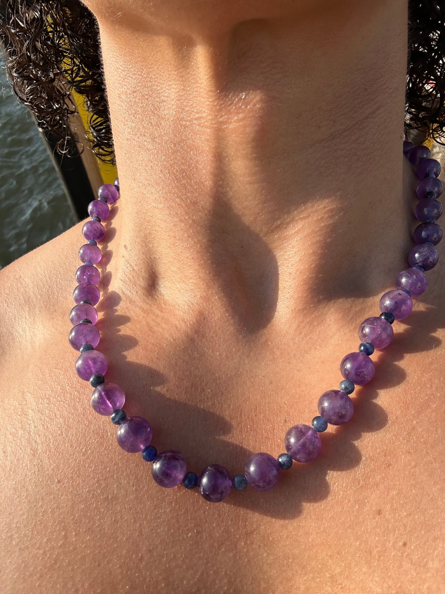 Luxury Amethyst-Sodalite Pure Gemstone Chain - World's Best Quality & Made To Last