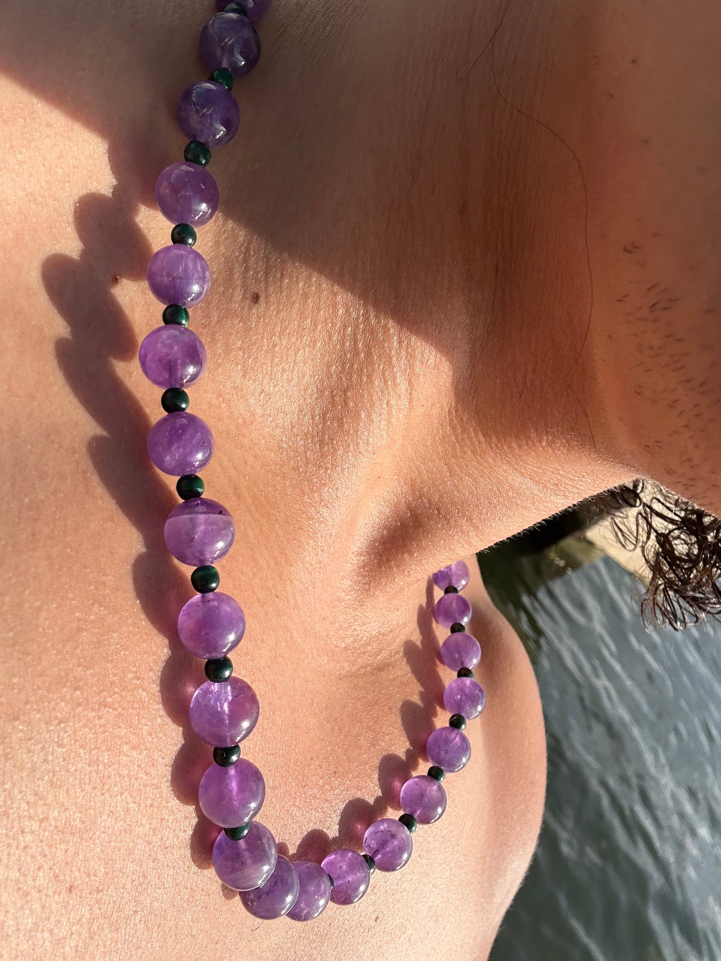 Luxury Amethyst-Malachite Pure Gemstone Chain - World's Best Quality & Made To Last