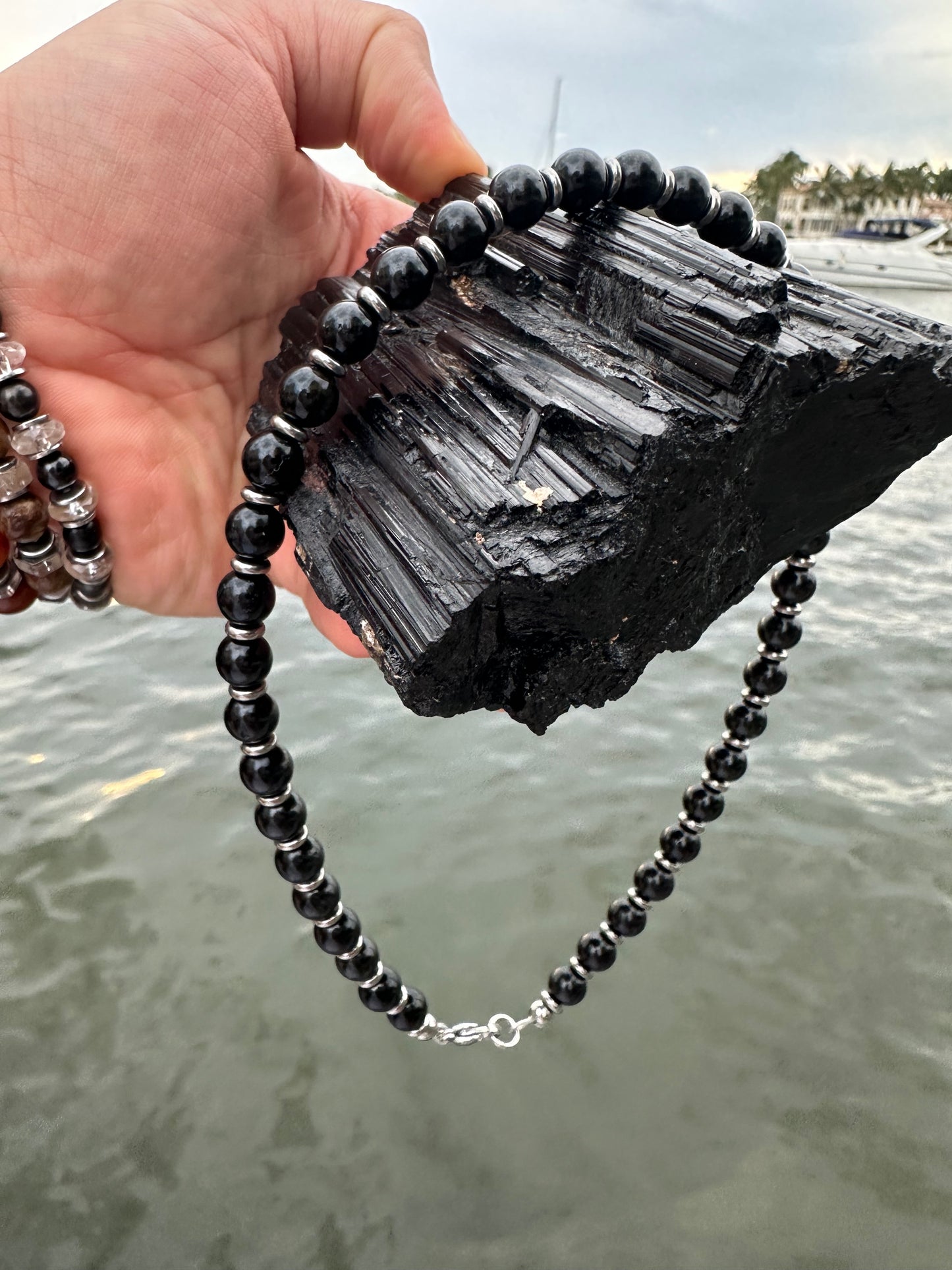 Black Tourmaline Protection Necklace - World's Best Quality & Made To Last (8MM)