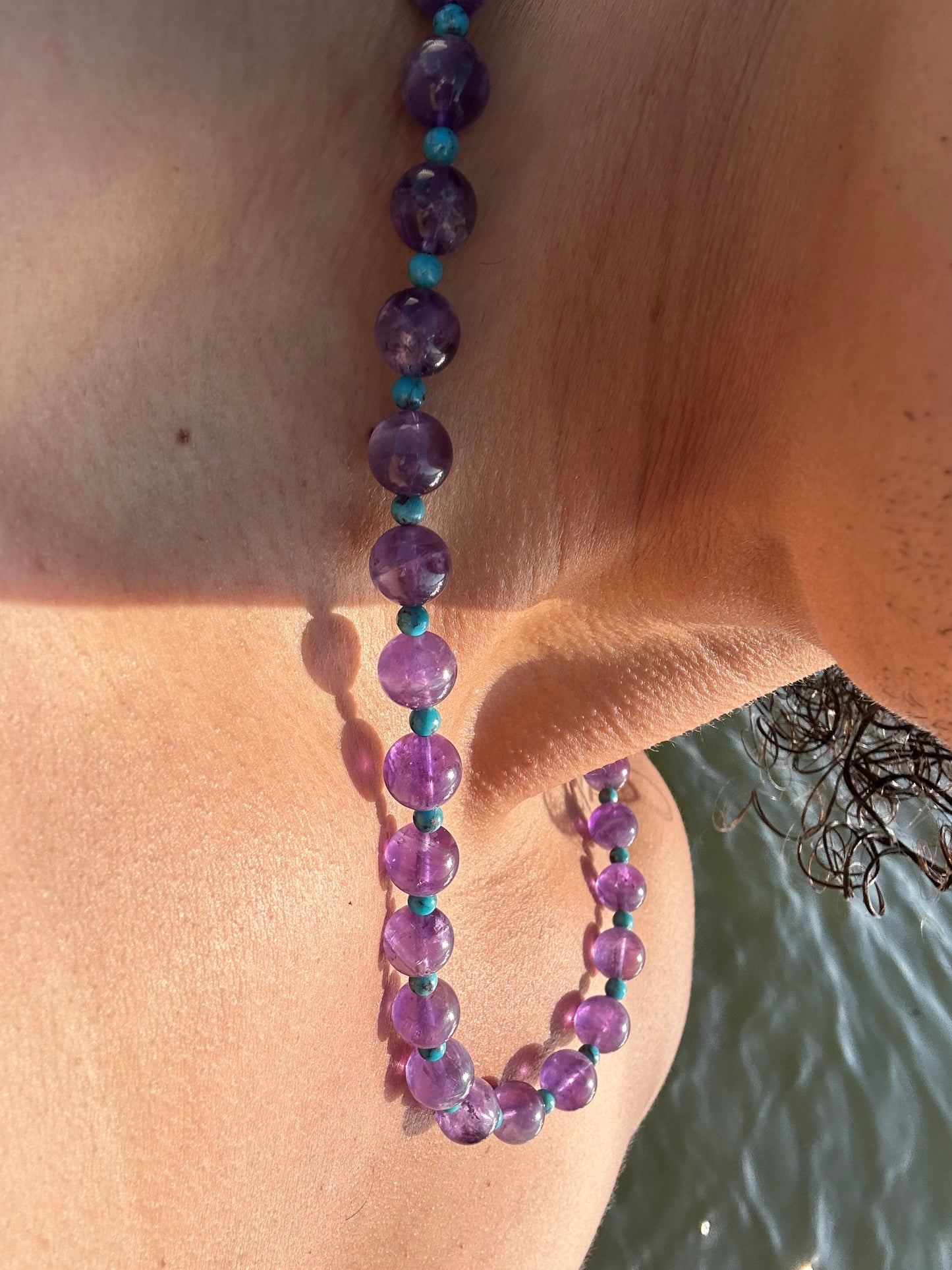 Luxury Amethyst-Turquoise Pure Gemstone Chain - World's Best Quality & Made To Last