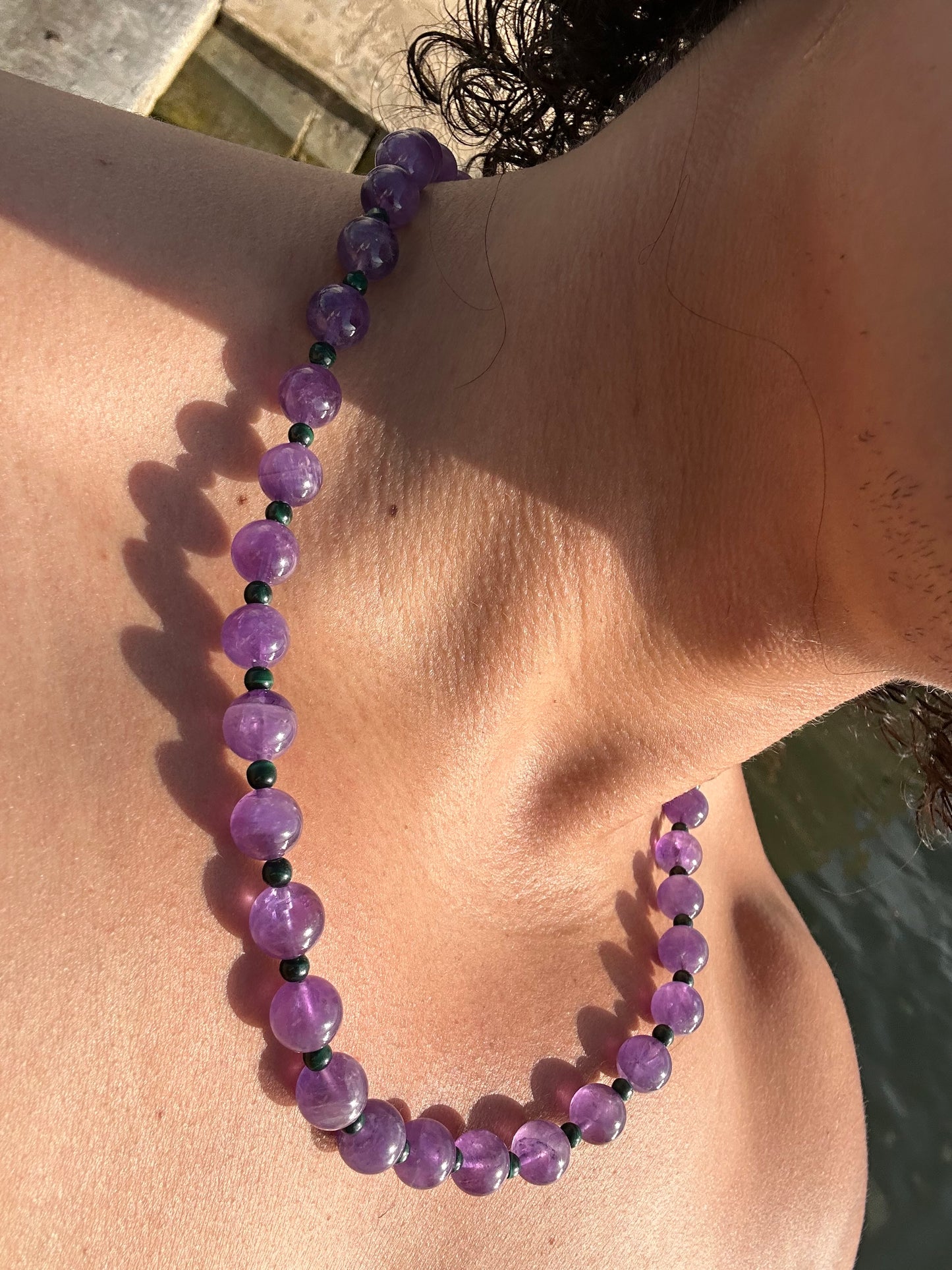 Luxury Amethyst-Malachite Pure Gemstone Chain - World's Best Quality & Made To Last