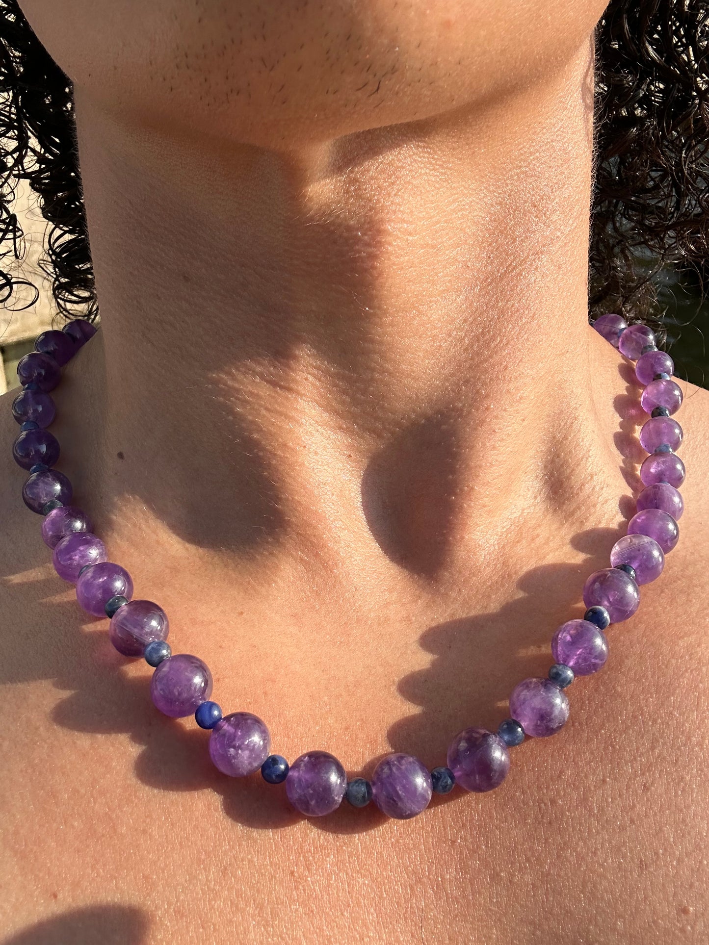 Luxury Amethyst-Sodalite Pure Gemstone Chain - World's Best Quality & Made To Last