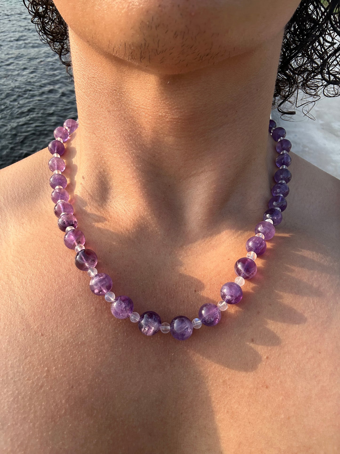 Luxury Amethyst-Moonstone Pure Gemstone Chain - World's Best Quality & Made To Last