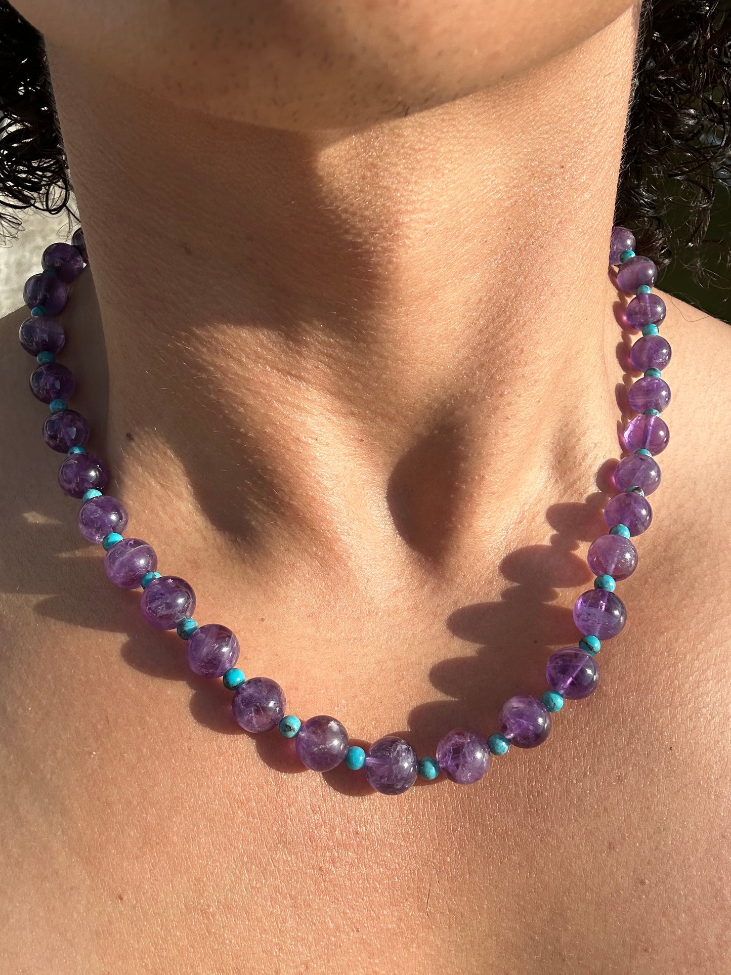 Luxury Amethyst-Turquoise Pure Gemstone Chain - World's Best Quality & Made To Last