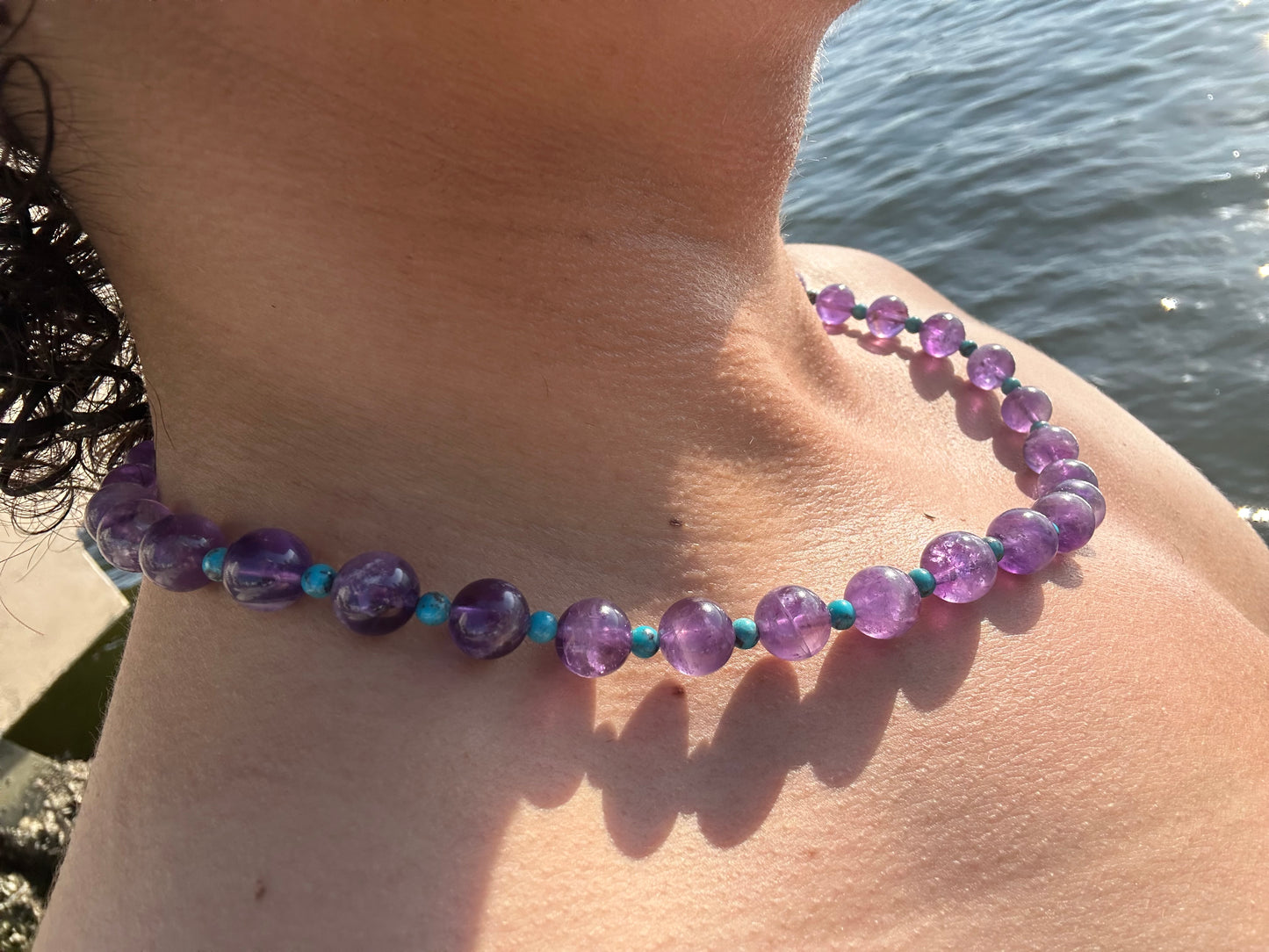 Luxury Amethyst-Turquoise Pure Gemstone Chain - World's Best Quality & Made To Last
