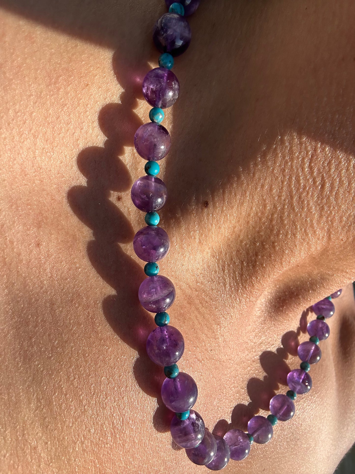 Luxury Amethyst-Turquoise Pure Gemstone Chain - World's Best Quality & Made To Last