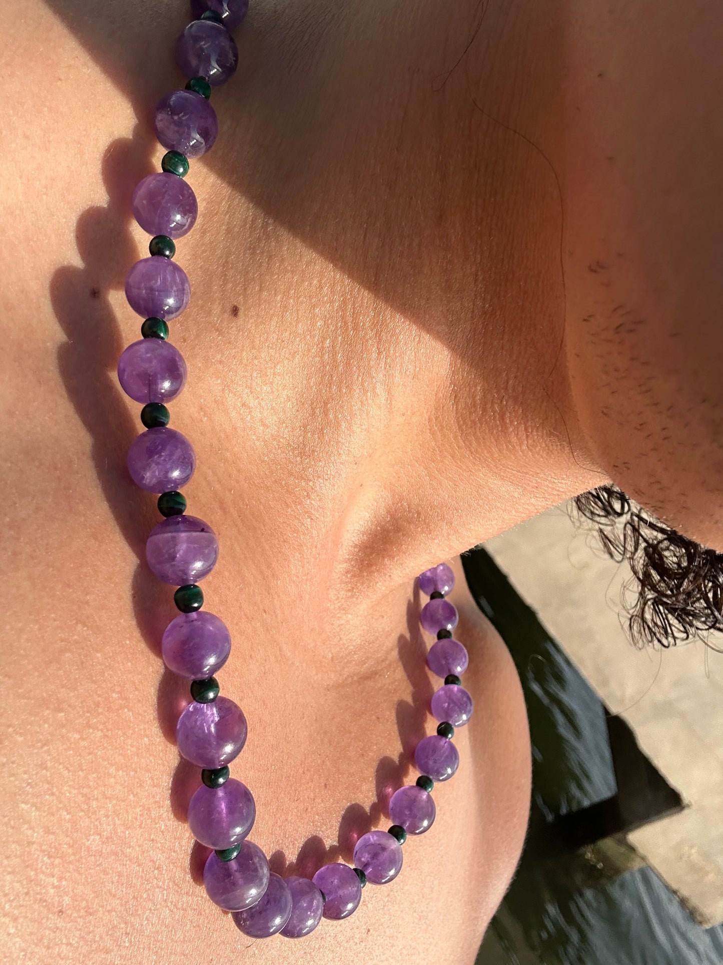 Luxury Amethyst-Malachite Pure Gemstone Chain - World's Best Quality & Made To Last
