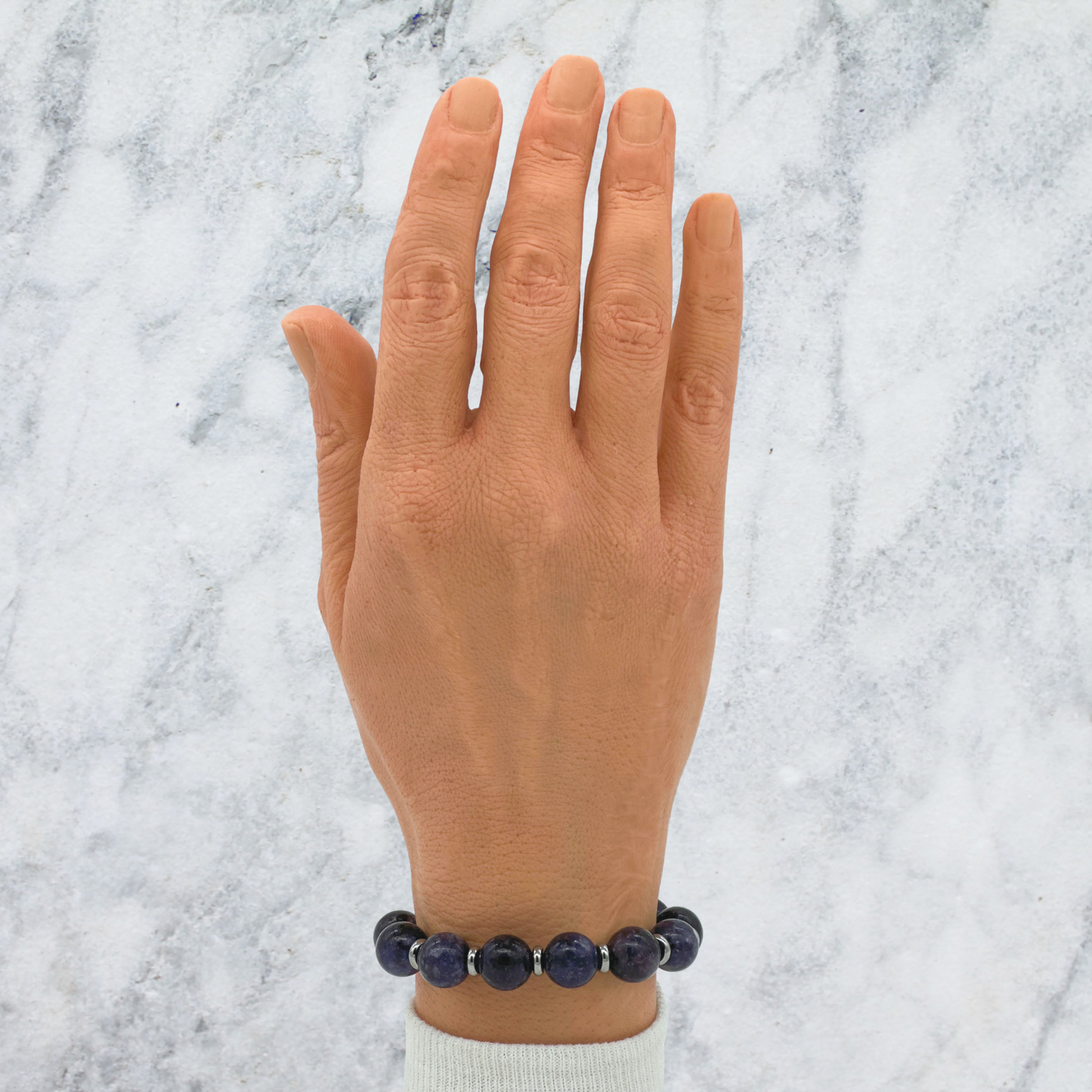 Madagascar Lepidolite Bracelet Between Steel