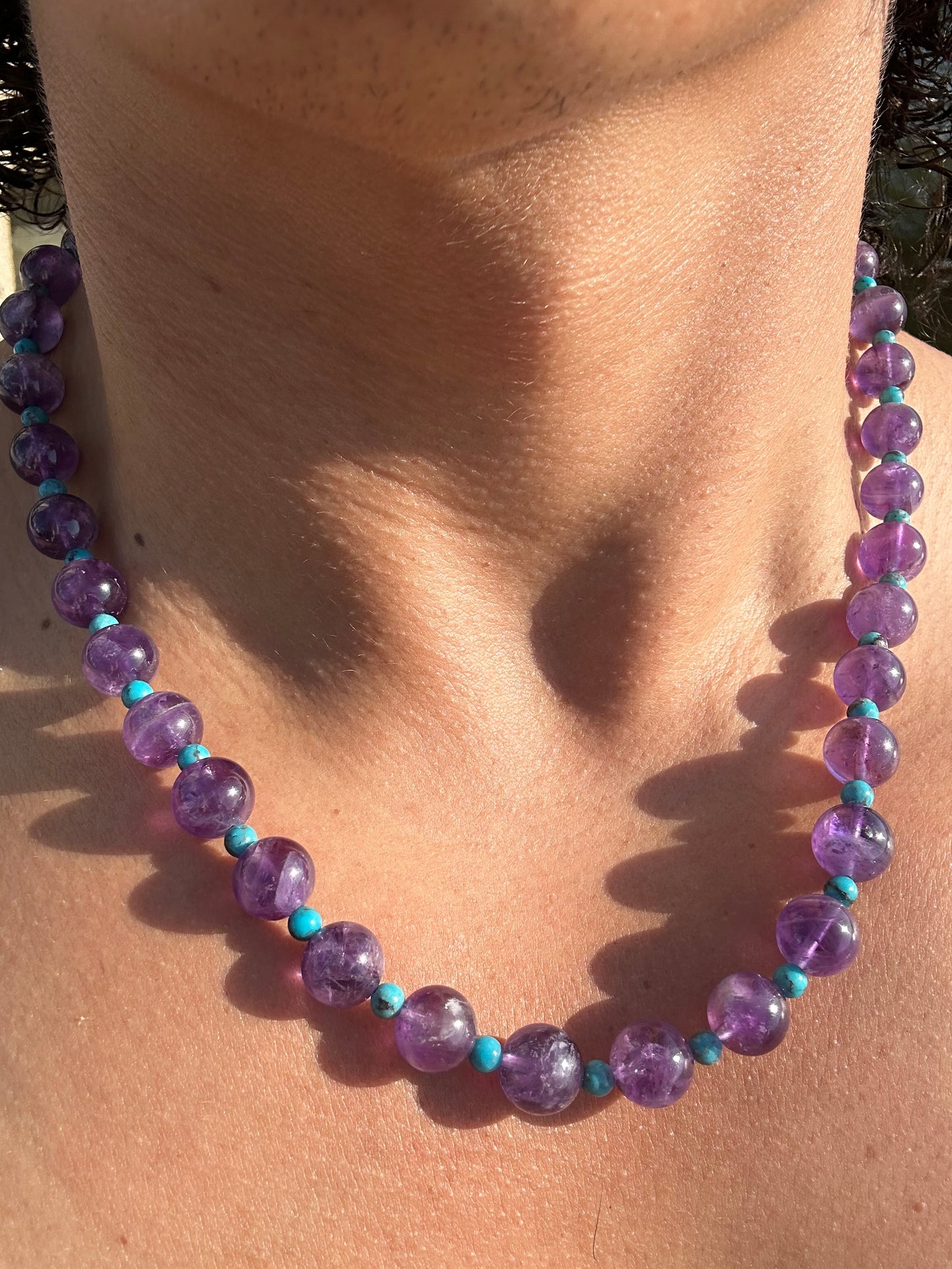 Luxury Amethyst-Turquoise Pure Gemstone Chain - World's Best Quality & Made To Last