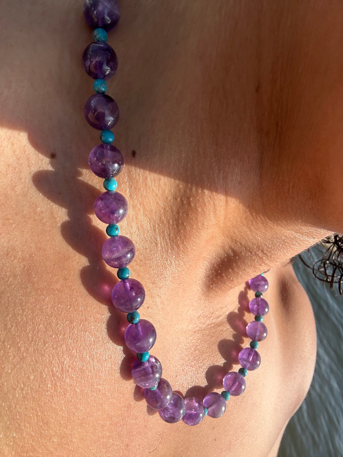Luxury Amethyst-Turquoise Pure Gemstone Chain - World's Best Quality & Made To Last