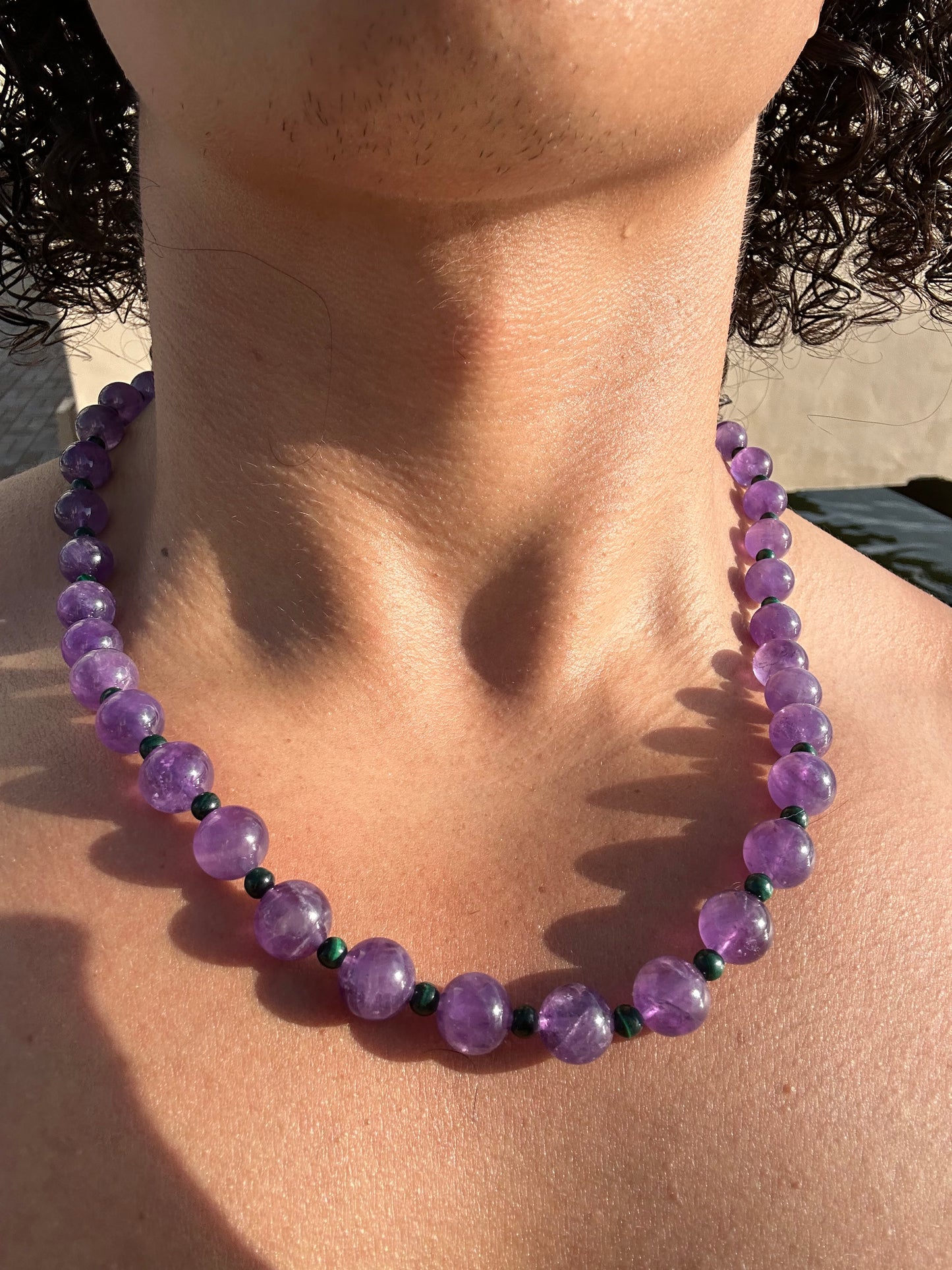 Luxury Amethyst-Malachite Pure Gemstone Chain - World's Best Quality & Made To Last