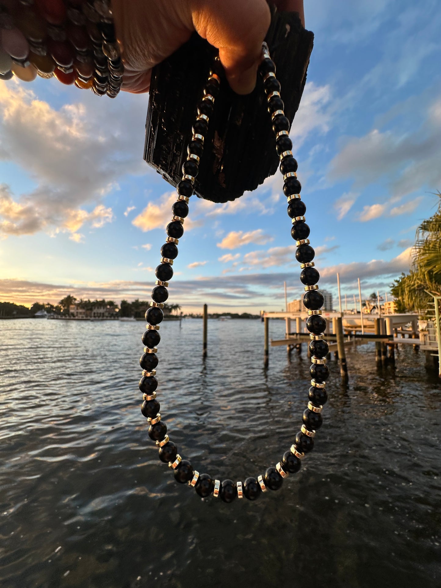 Black Tourmaline Protection Necklace - World's Best Quality & Made To Last (8MM)