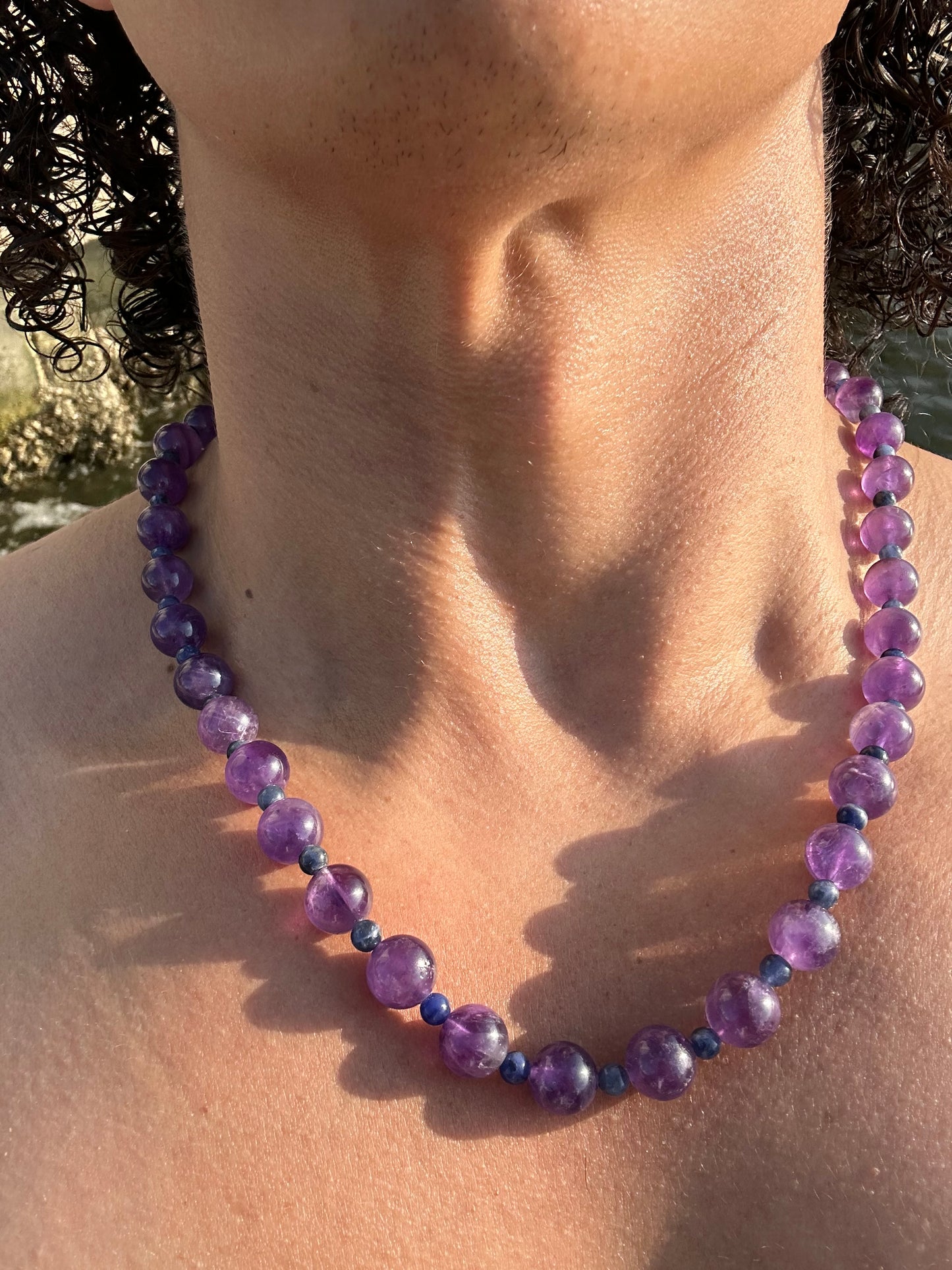 Luxury Amethyst-Sodalite Pure Gemstone Chain - World's Best Quality & Made To Last