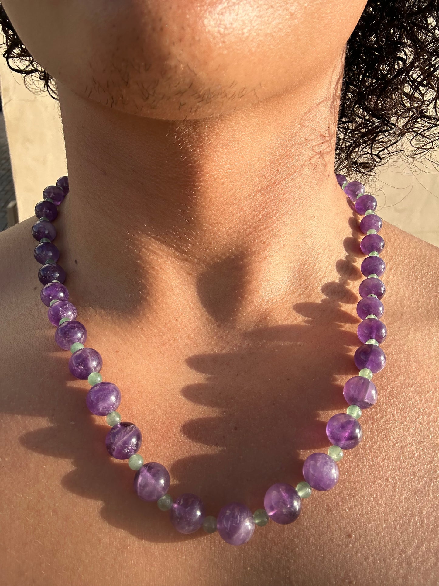 Luxury Amethyst-Green Aventurine Pure Gemstone Chain - World's Best Quality & Made To Last