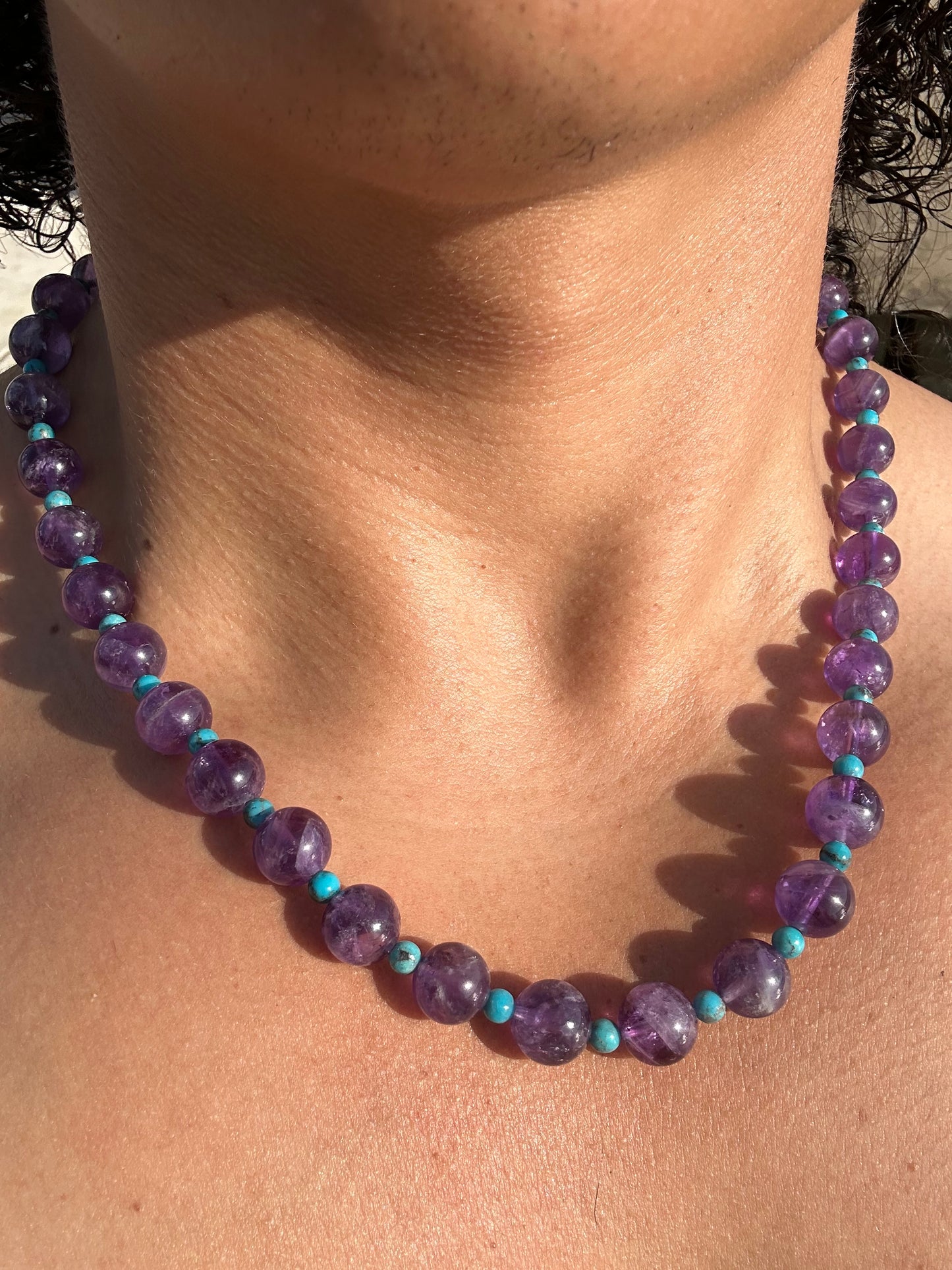Luxury Amethyst-Turquoise Pure Gemstone Chain - World's Best Quality & Made To Last