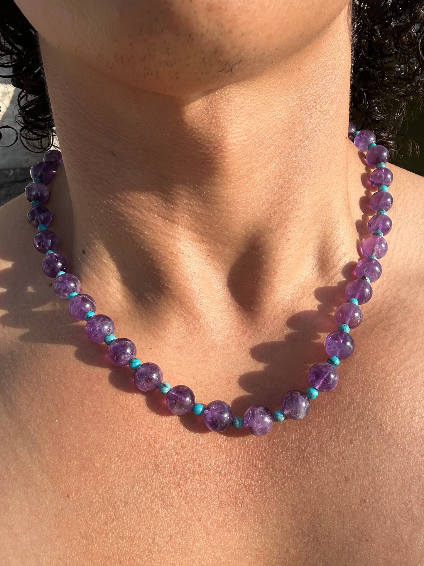 Luxury Amethyst-Turquoise Pure Gemstone Chain - World's Best Quality & Made To Last