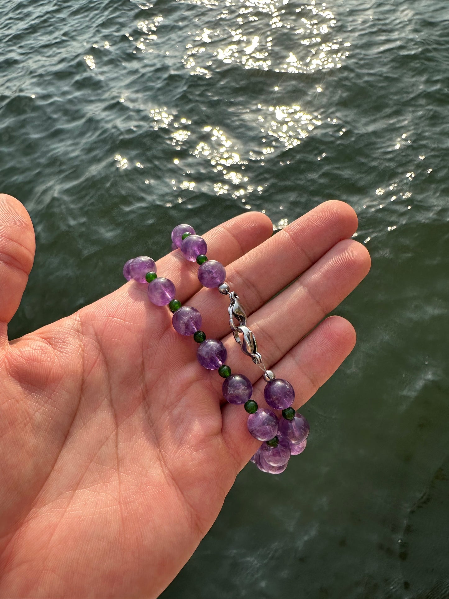 Luxury Amethyst-Jade Pure Gemstone Chain - World's Best Quality & Made To Last